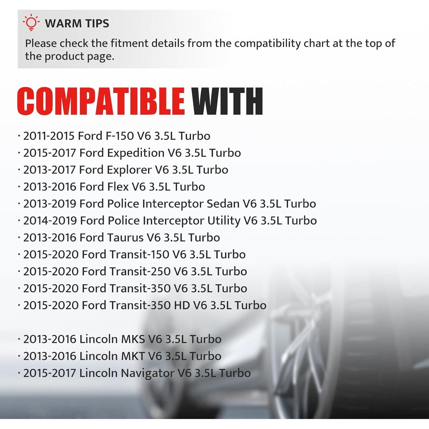 Juego de 6 Bobinas de Encendido y Bujías NPAUTO UF646 para Ford 3.5L V6 Turbo