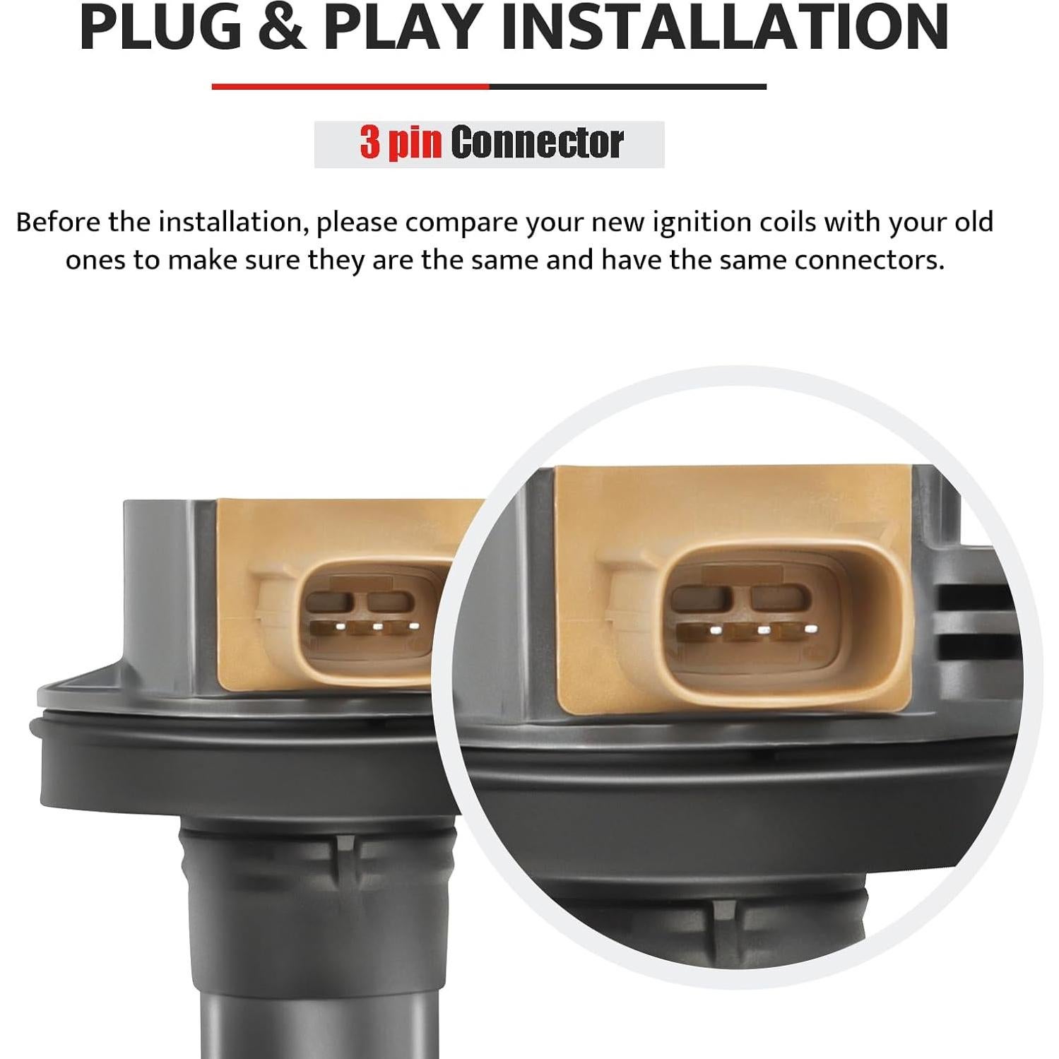 Juego de 6 Bobinas de Encendido y Bujías NPAUTO UF646 para Ford 3.5L V6 Turbo