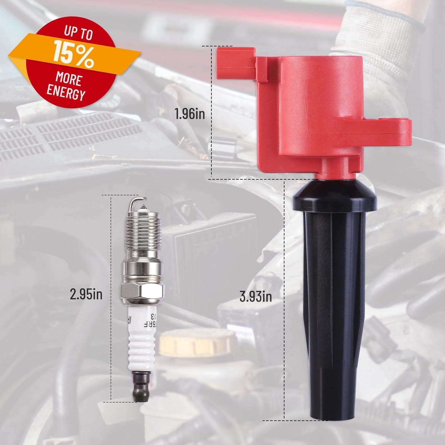 Juego de 4 Bobinas de Encendido y 4 Bujías B4B para Ford Lincoln Mazda