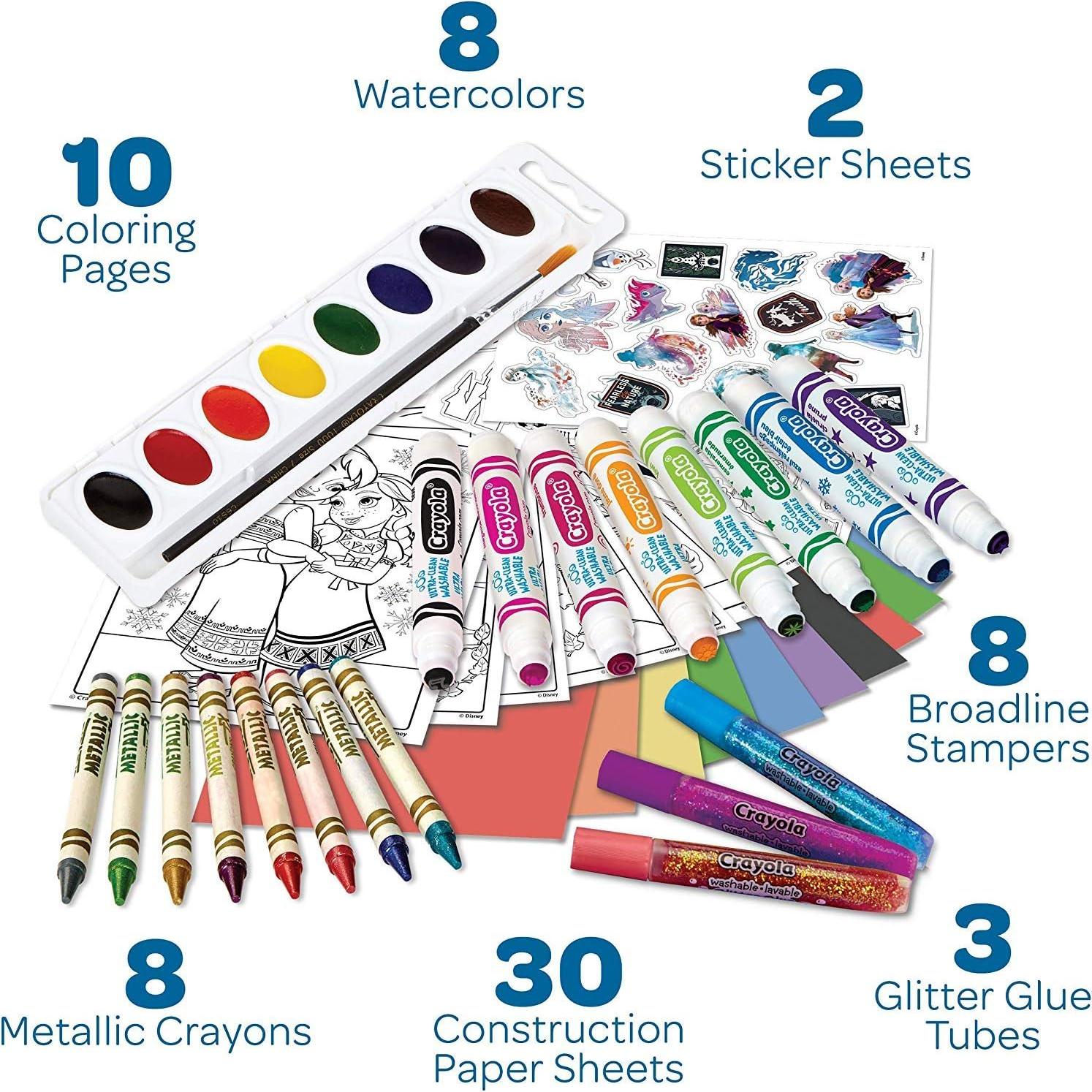 Estuche de Arte Crayola Frozen 2, 71 Piezas para Colorear