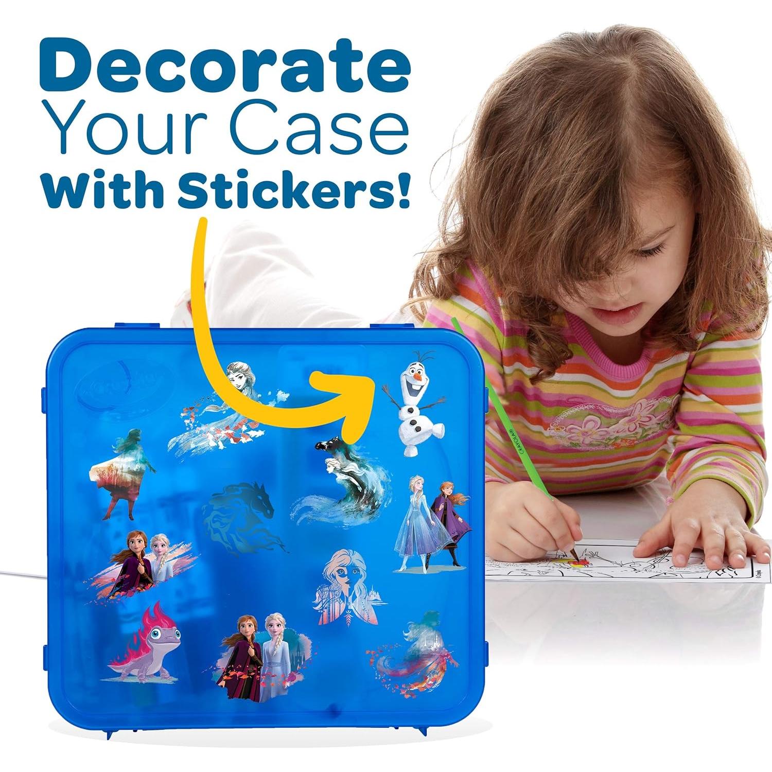 Estuche de Arte Crayola Frozen 2, 71 Piezas para Colorear
