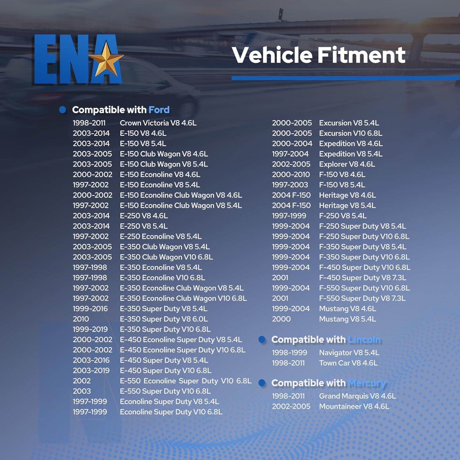 Pack de Bobinas de Encendido ENA para Ford y Lincoln 4.6L 5.4L V8