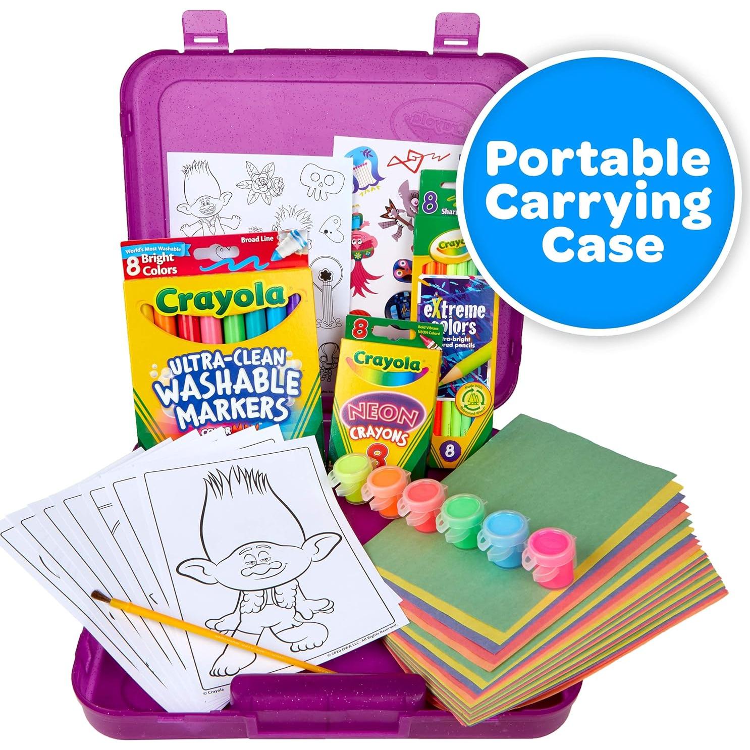 Set de Arte Crayola Trolls 2 Neón con 70 Suministros