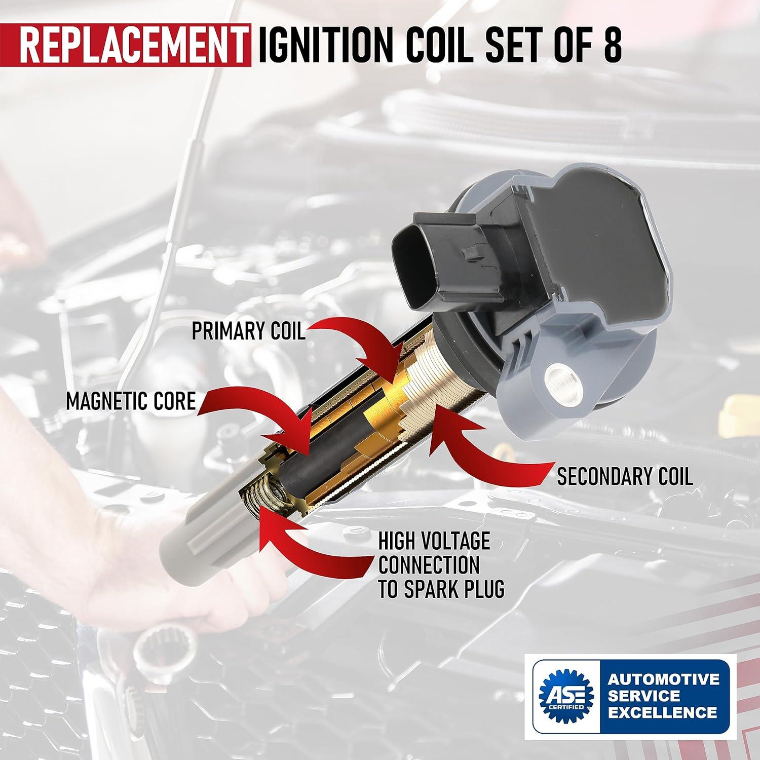 Juego de 8 bobinas de encendido AA Ignition para Ford 5.0L