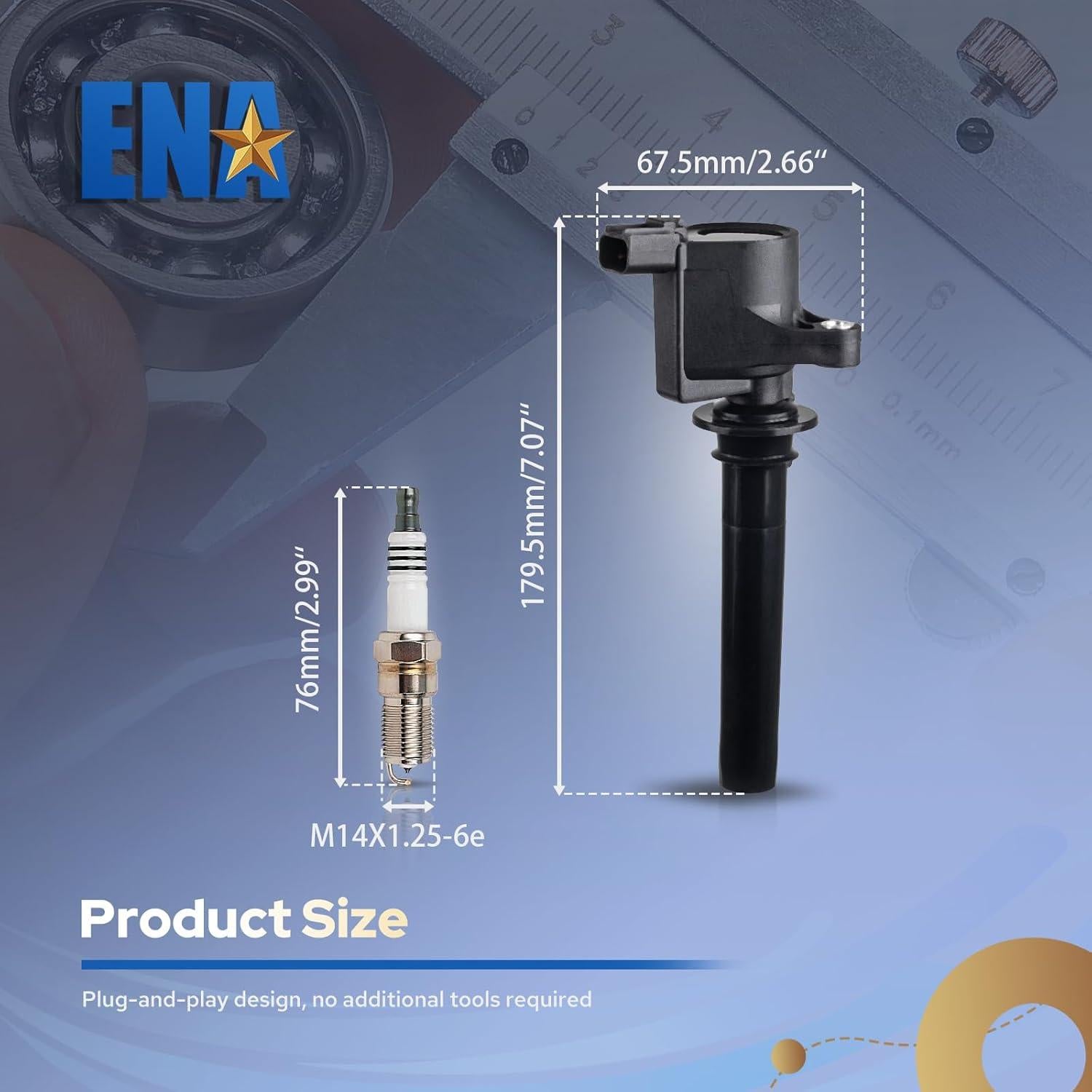 Juego de 6 Bobinas de Encendido ENA y Bujías SP493 3.0L