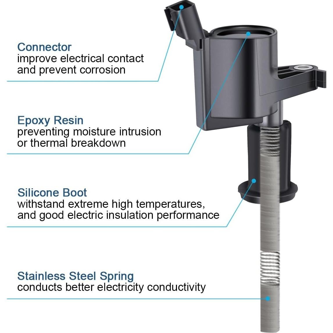 Juego de 8 Bujías Platino y Bobinas MAS DG511 para Ford 5.4L