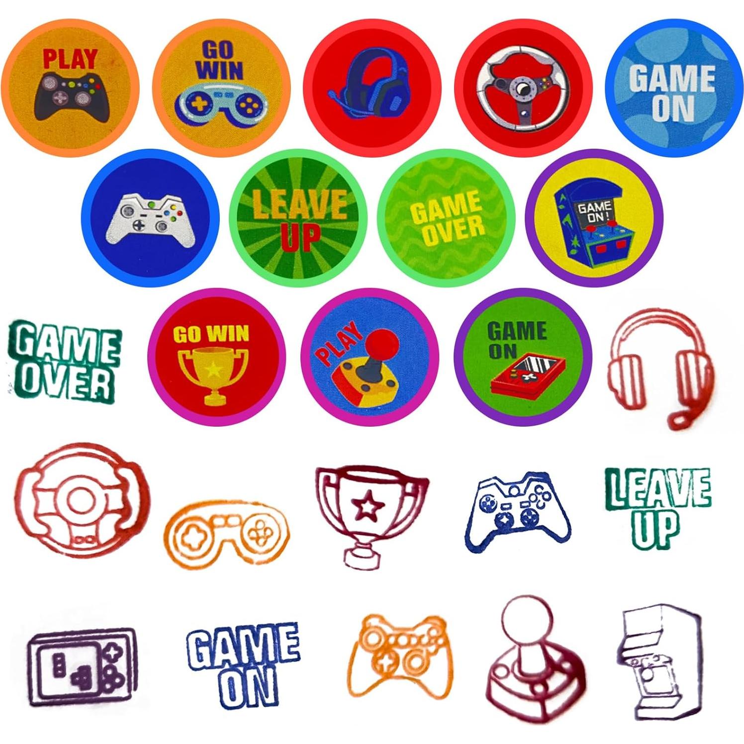 Sellos de Fiesta de Videojuegos Cinrobiye 24 PCS Creativos