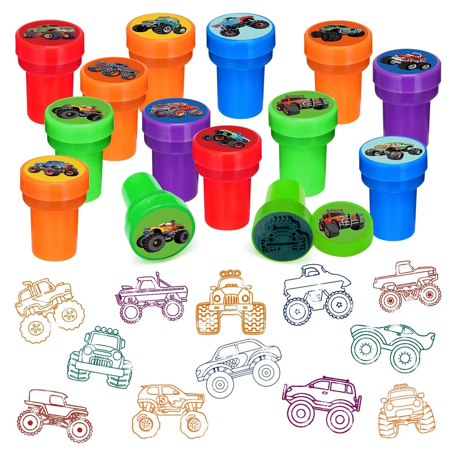 Sellos de Fiesta Camiones Monstruo Cinrobiye 24 Pcs