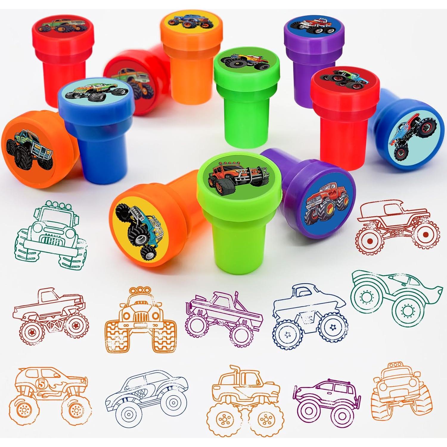 Sellos de Fiesta Camiones Monstruo Cinrobiye 24 Pcs