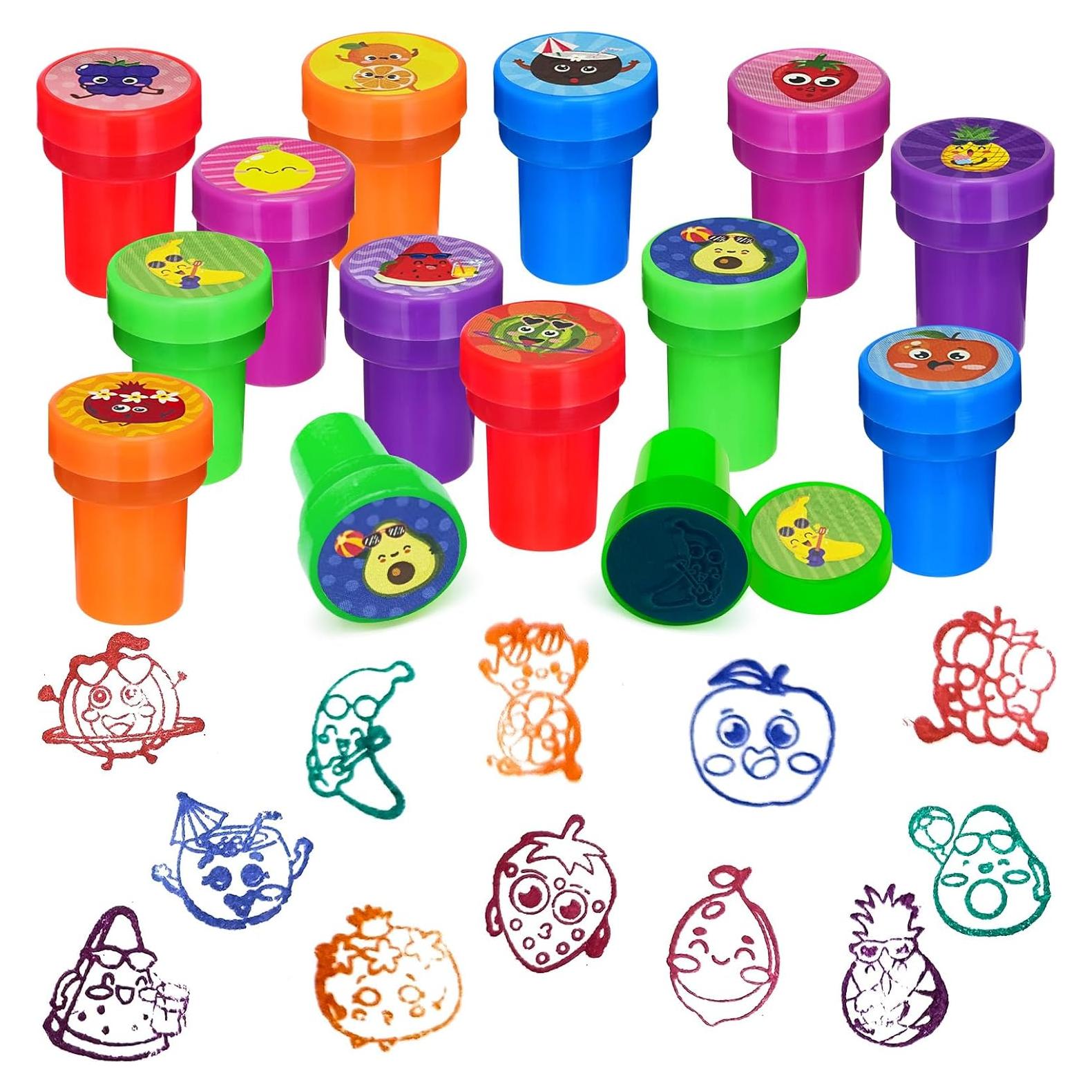 Sellos de Fiesta de Frutas Cinrobiye 24 Pcs Tutti Frutti