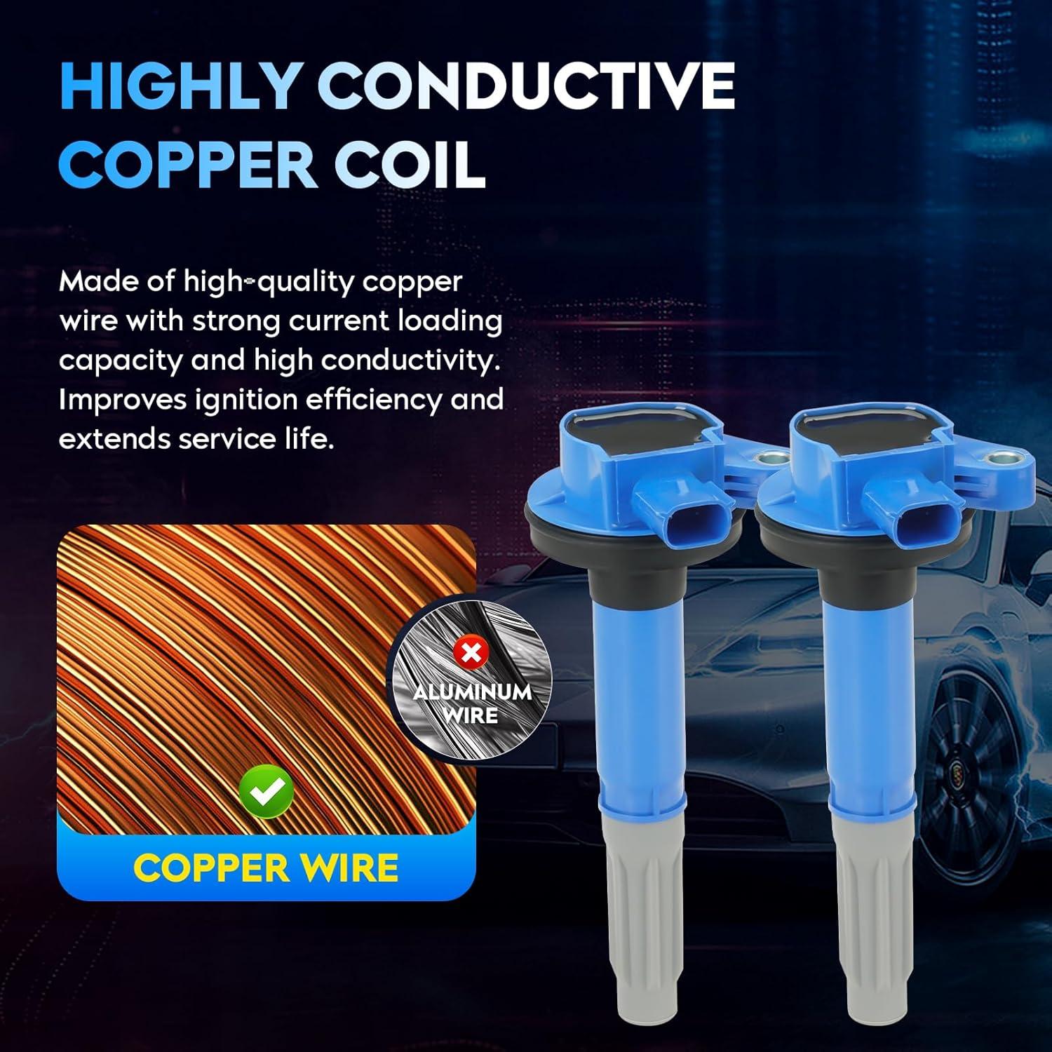 Paquete de 8 bobinas de encendido y bujías Aeagle para Ford