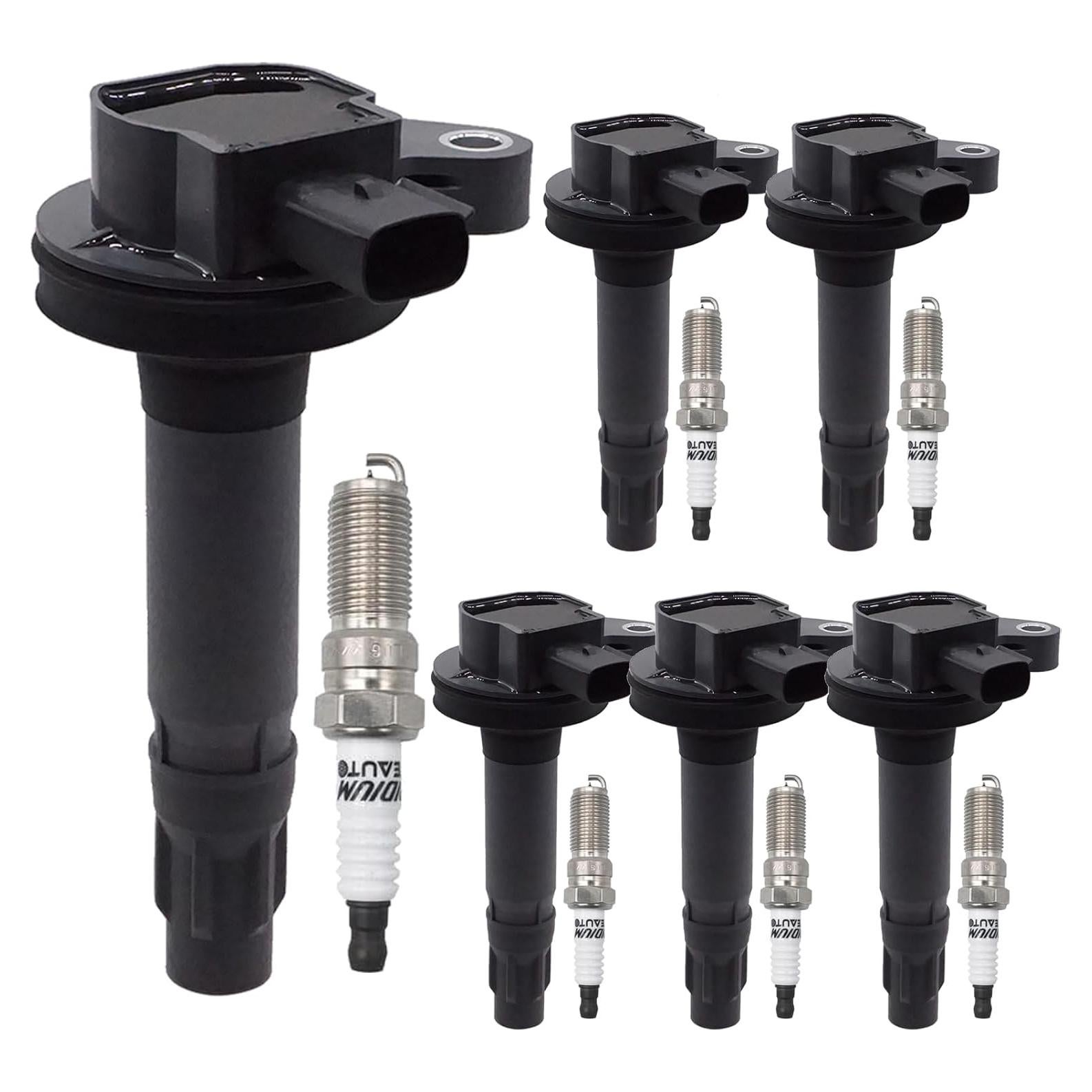 Paquete de Bobina de Encendido OYEAUTO UF553 y Bujías Iridio