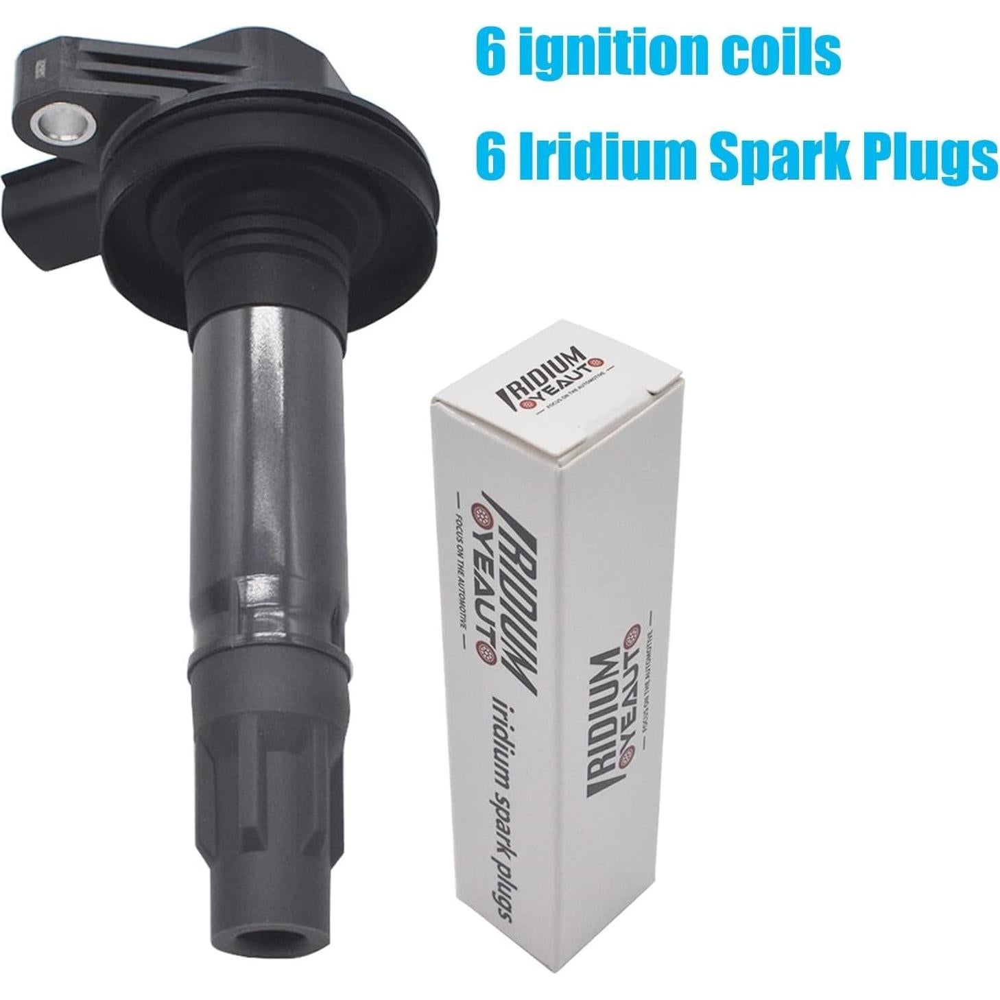 Paquete de Bobina de Encendido OYEAUTO UF553 y Bujías Iridio