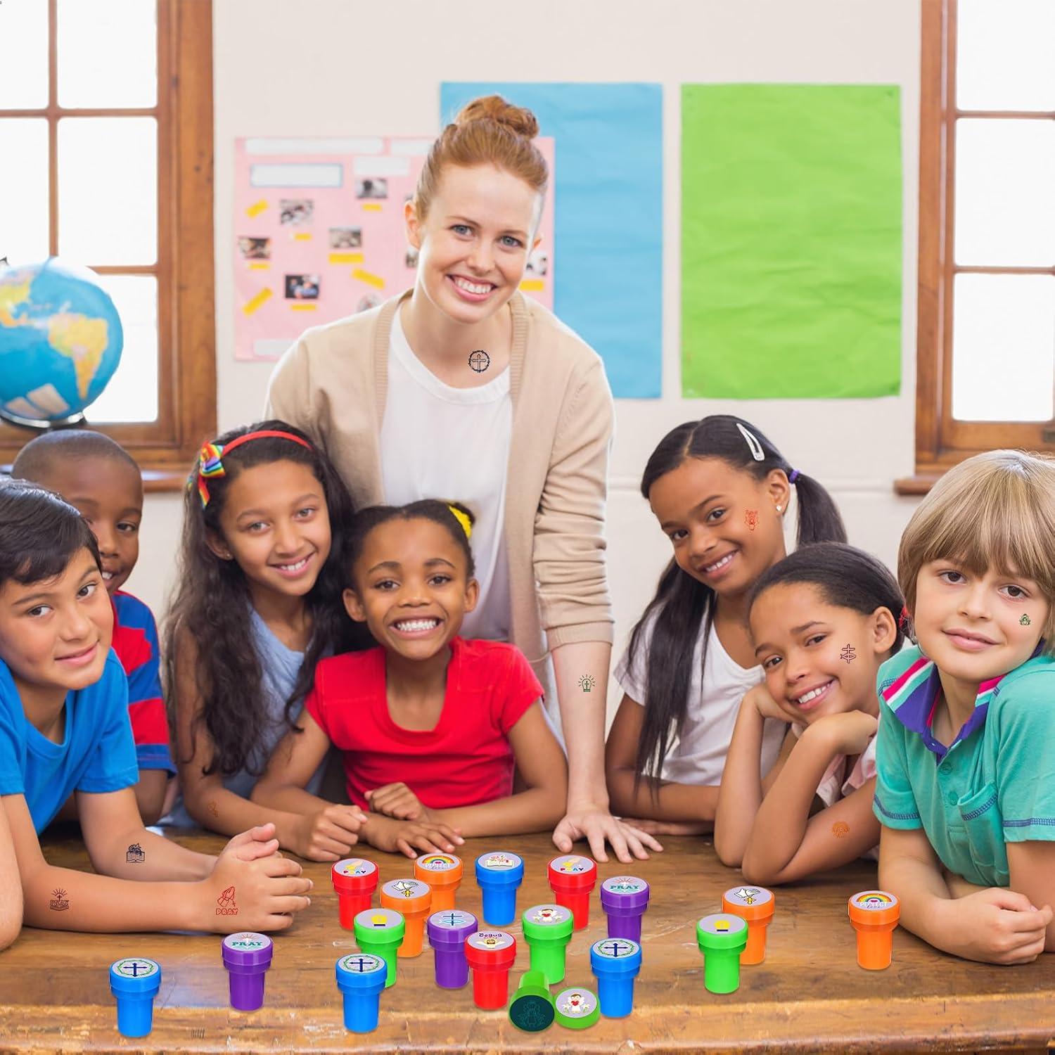 24 Sellos Cristianos Cinrobiye para Manualidades y Fiestas