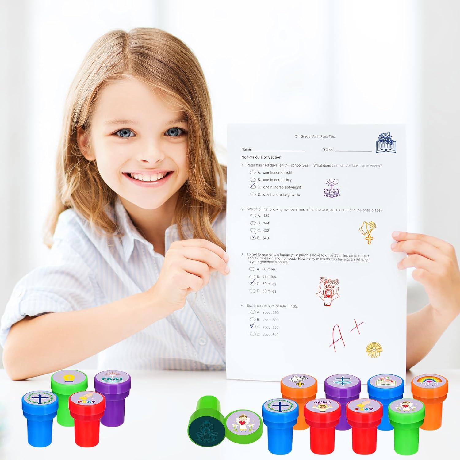 24 Sellos Cristianos Cinrobiye para Manualidades y Fiestas