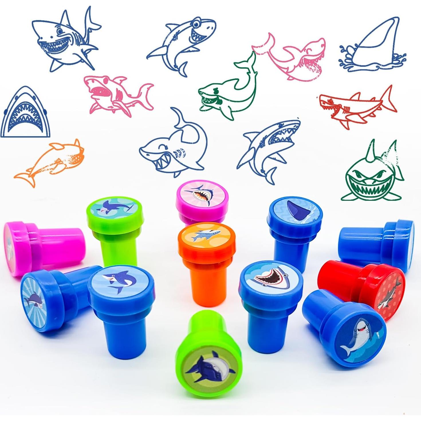 Sellos de Fiesta de Tiburón Cinrobiye 24 Pcs Pre-Inkados