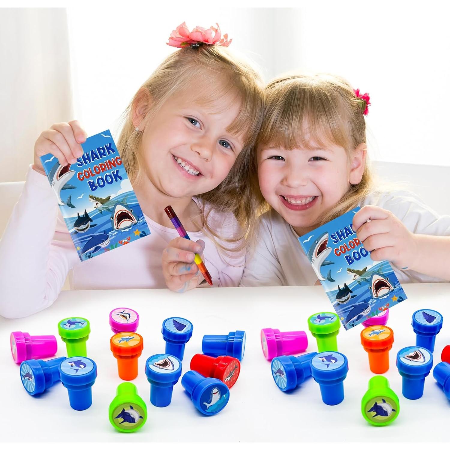 Sellos de Fiesta de Tiburón Cinrobiye 24 Pcs Pre-Inkados