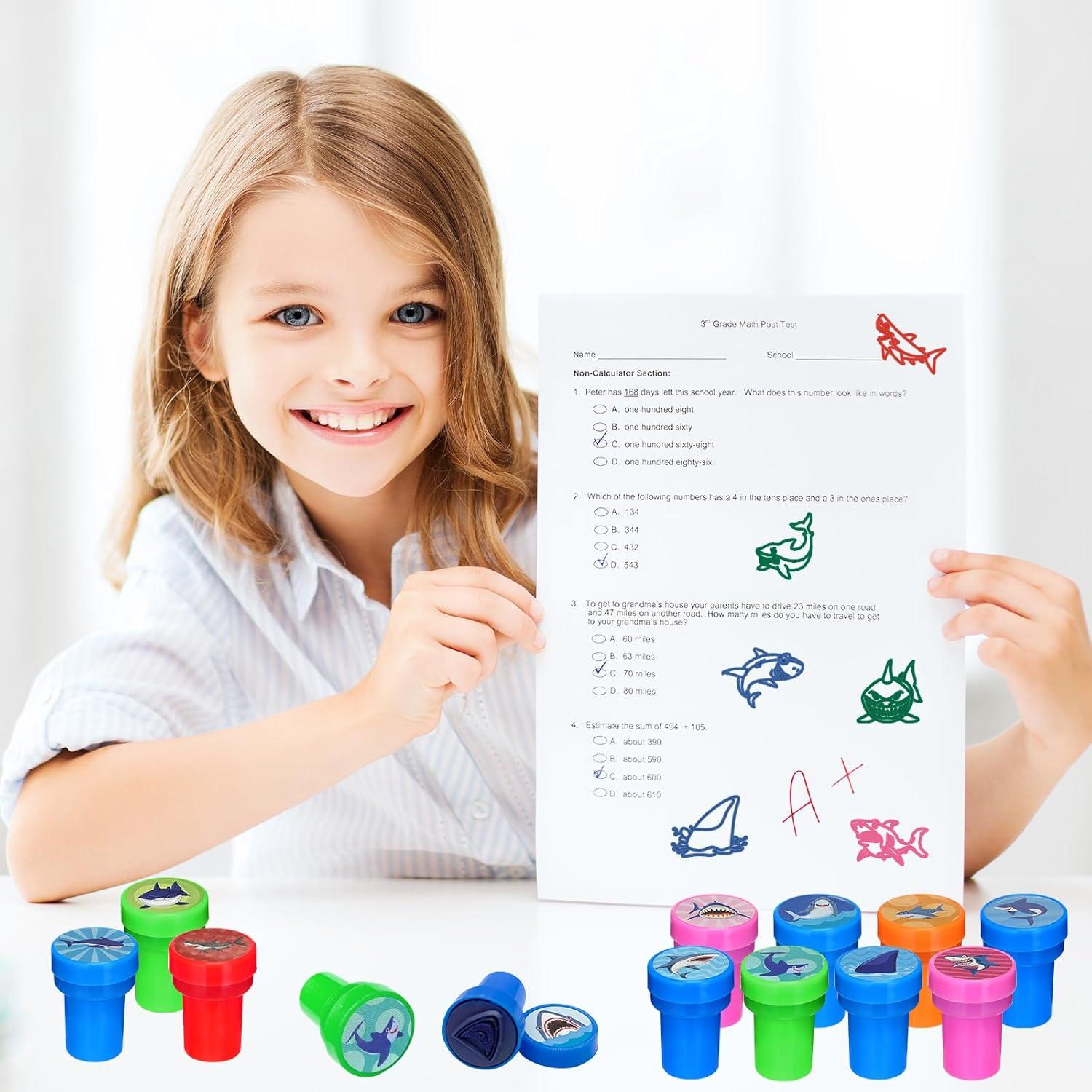 Sellos de Fiesta de Tiburón Cinrobiye 24 Pcs Pre-Inkados