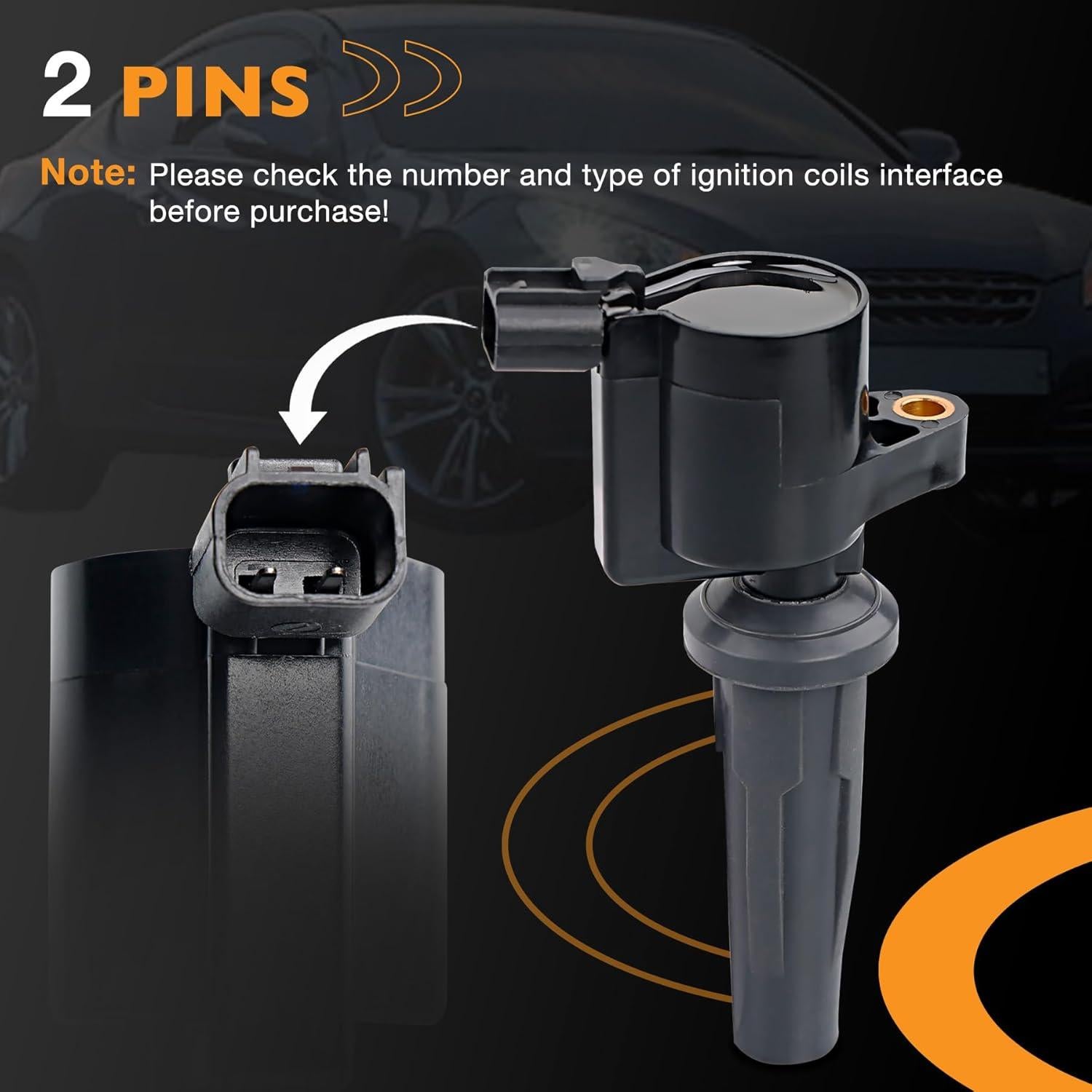 Paquete de Bobinas de Encendido y Bujías HQPASFY UF621 para Ford y Lincoln