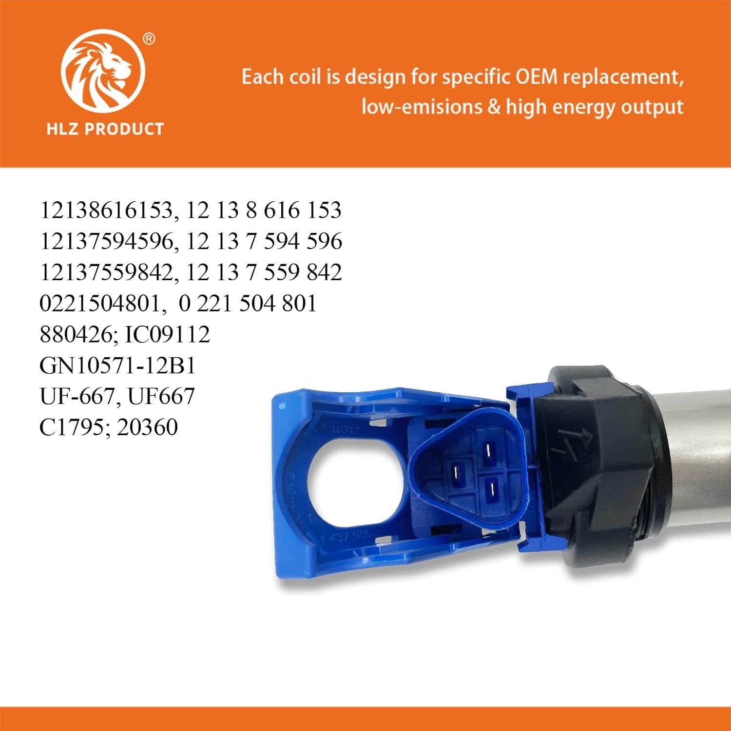 Bobina de Encendido HLZ PRODUCT UF667 Compatible BMW