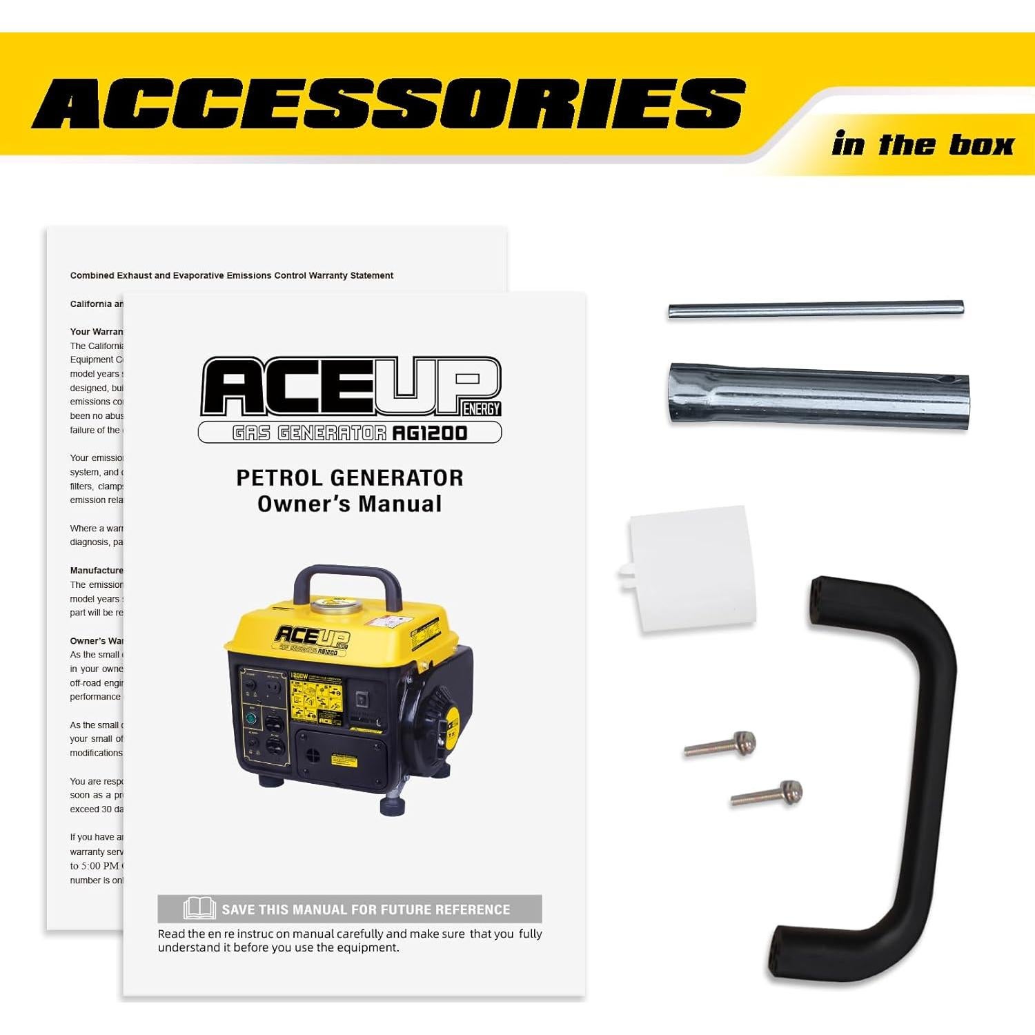 Generador a Gas Aceup Energy AG1200 1200W Portátil Ligero