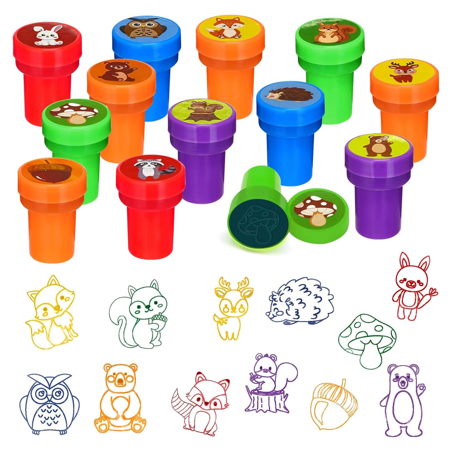 Sellos de Fiesta Cinrobiye 24 PCS Animales del Bosque