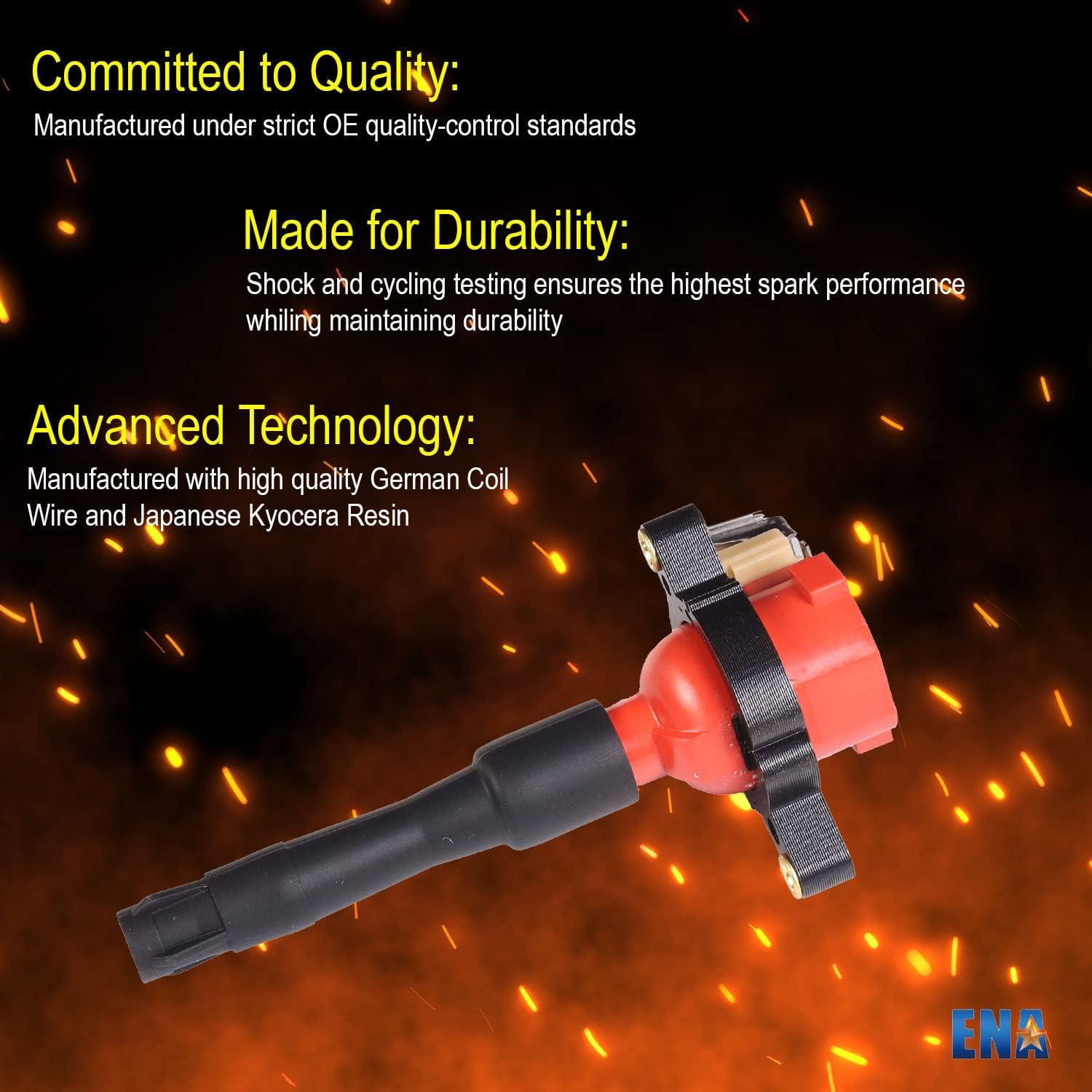 ENA Juego de 6 Bobinas de Encendido y Bujías para BMW