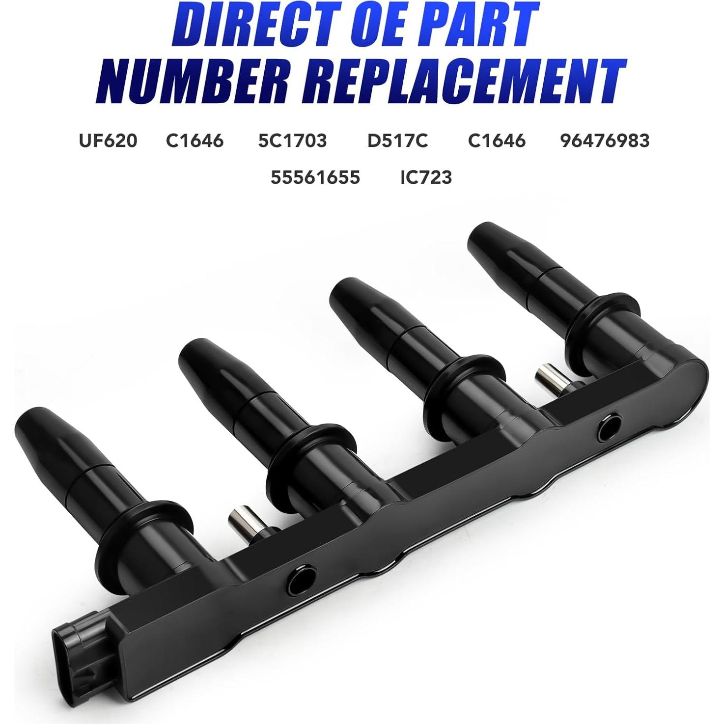 Paquete de bobina de encendido y 4 bujías LCWRGS 1.8L Chevy