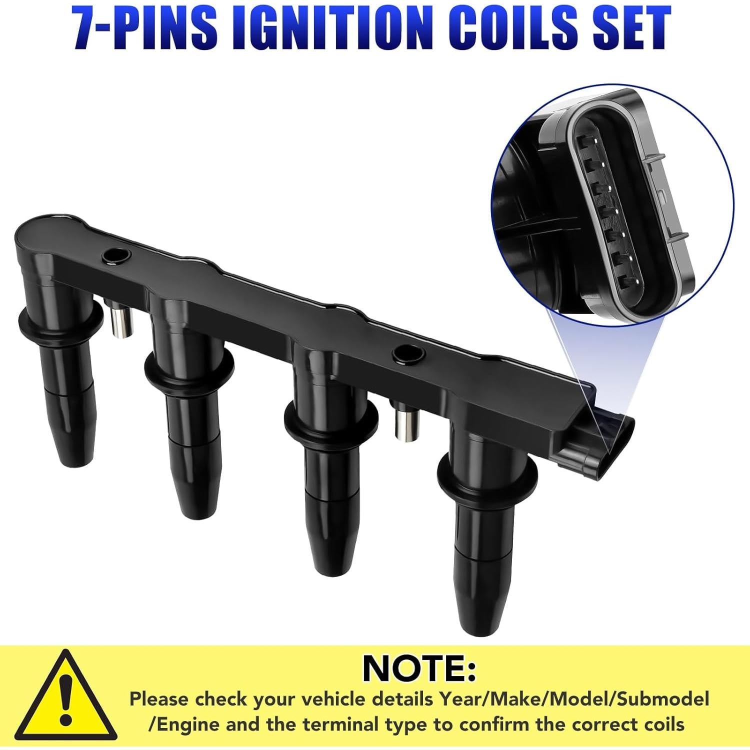 Paquete de bobina de encendido y 4 bujías LCWRGS 1.8L Chevy