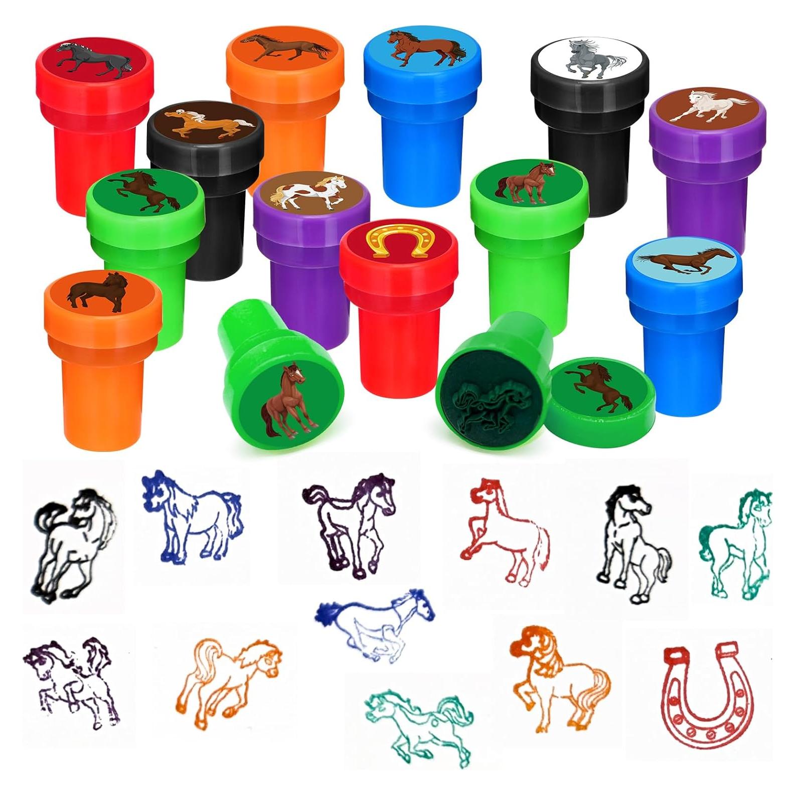 Sellos de Caballo Cinrobiye 24 Pcs para Fiestas y Manualidades