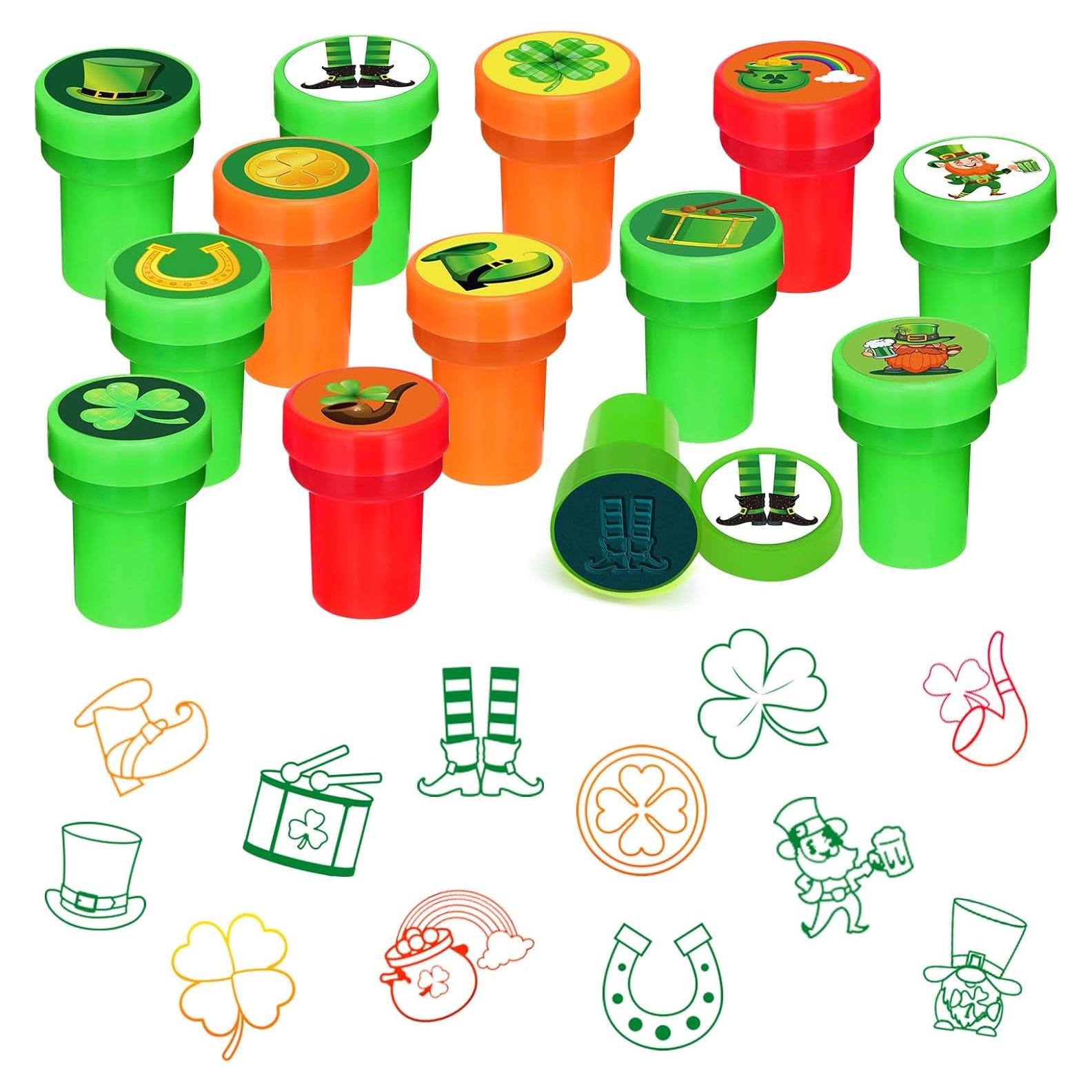 24 Sellos Fiesta San Patricio Cinrobiye 3,81 cm Verde