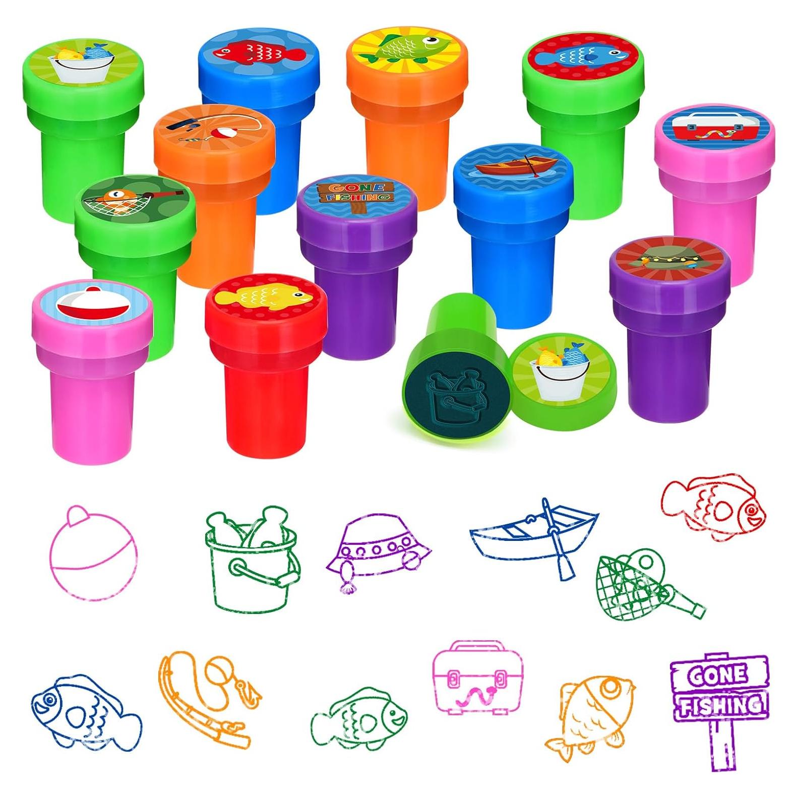 Sellos de Fiesta de Pesca Cinrobiye 24 PCS para Niños