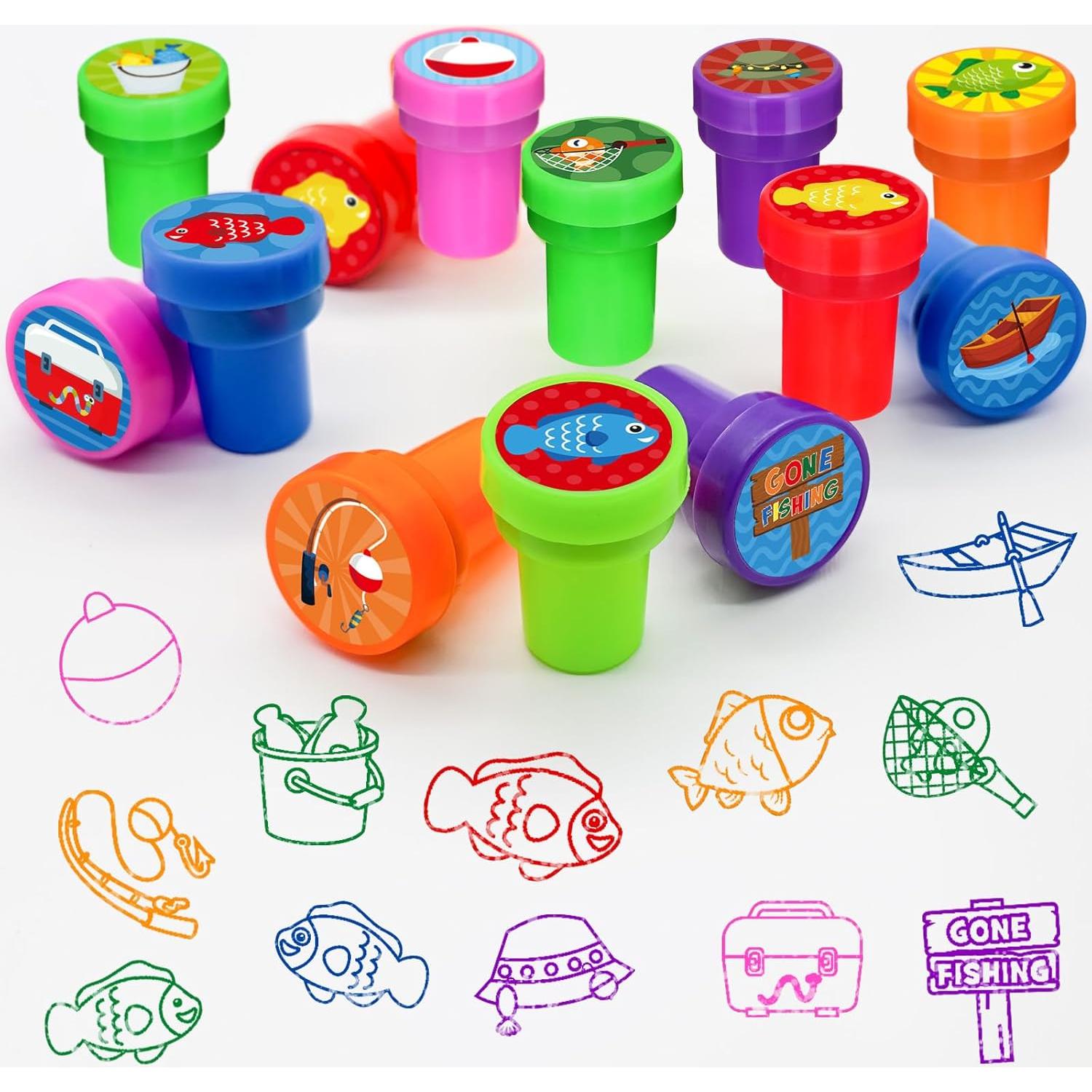 Sellos de Fiesta de Pesca Cinrobiye 24 PCS para Niños