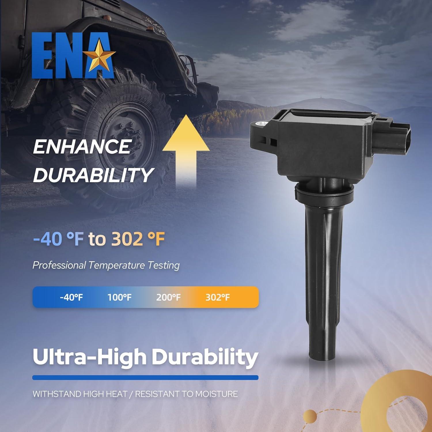 Bobinas de Encendido ENA UF656 Juego de 4 para Mazda 3 6 CX-3 CX-5