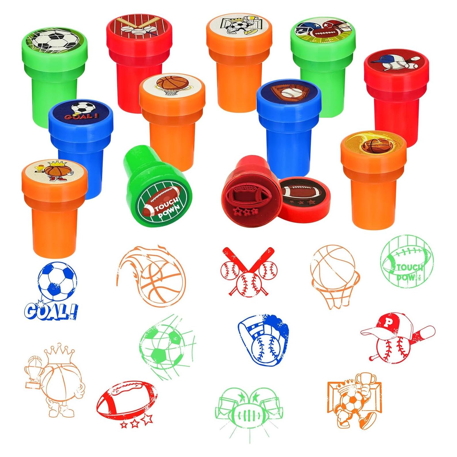 Sellos Temáticos de Deportes Cinrobiye 24 Pcs Pre-Inkados