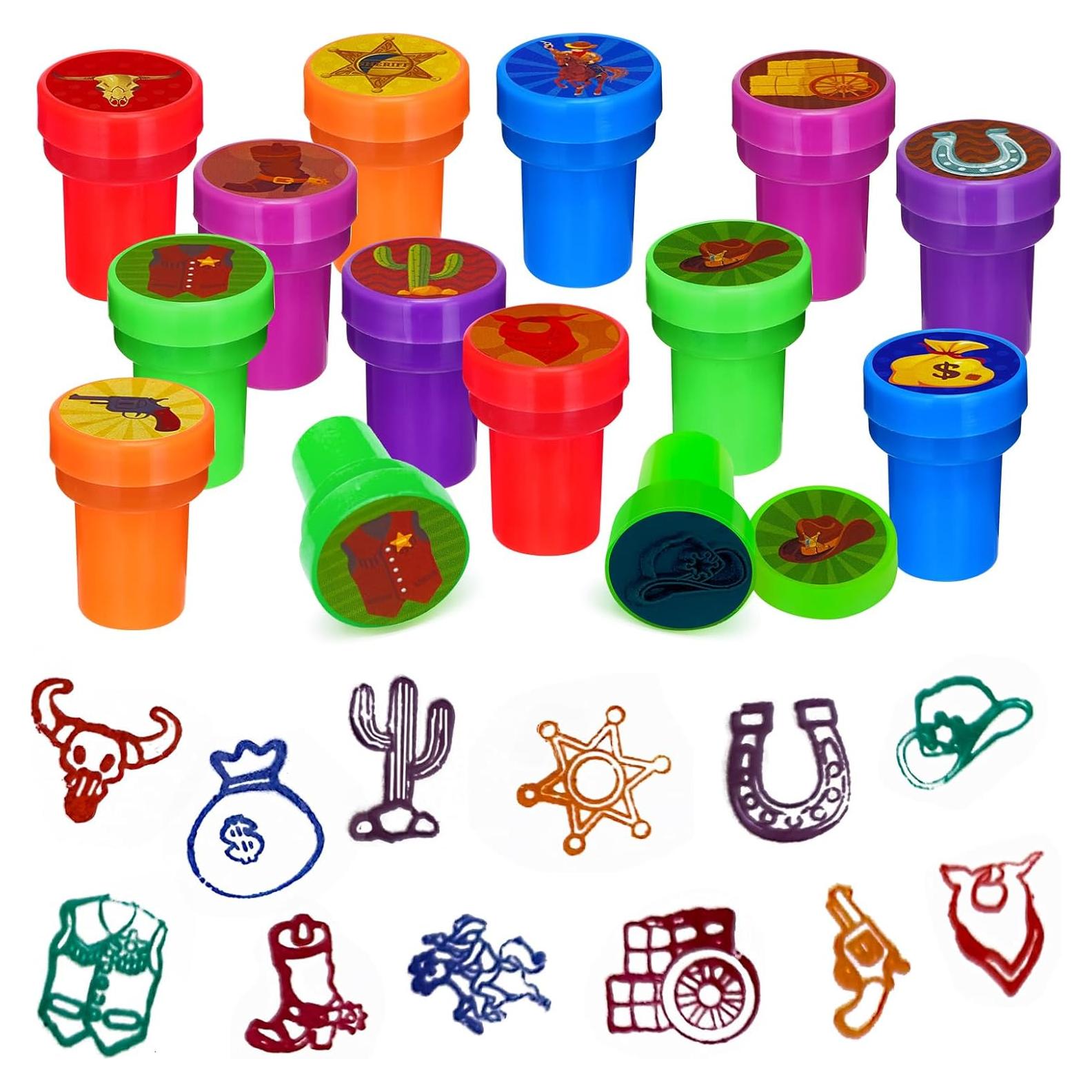 Sellos de Fiesta Vaquero 24 Pcs Cinrobiye para Niños
