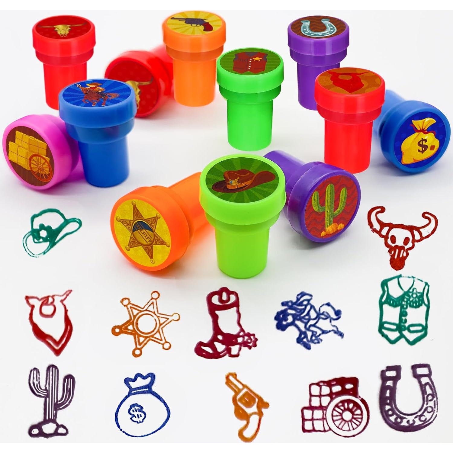 Sellos de Fiesta Vaquero 24 Pcs Cinrobiye para Niños