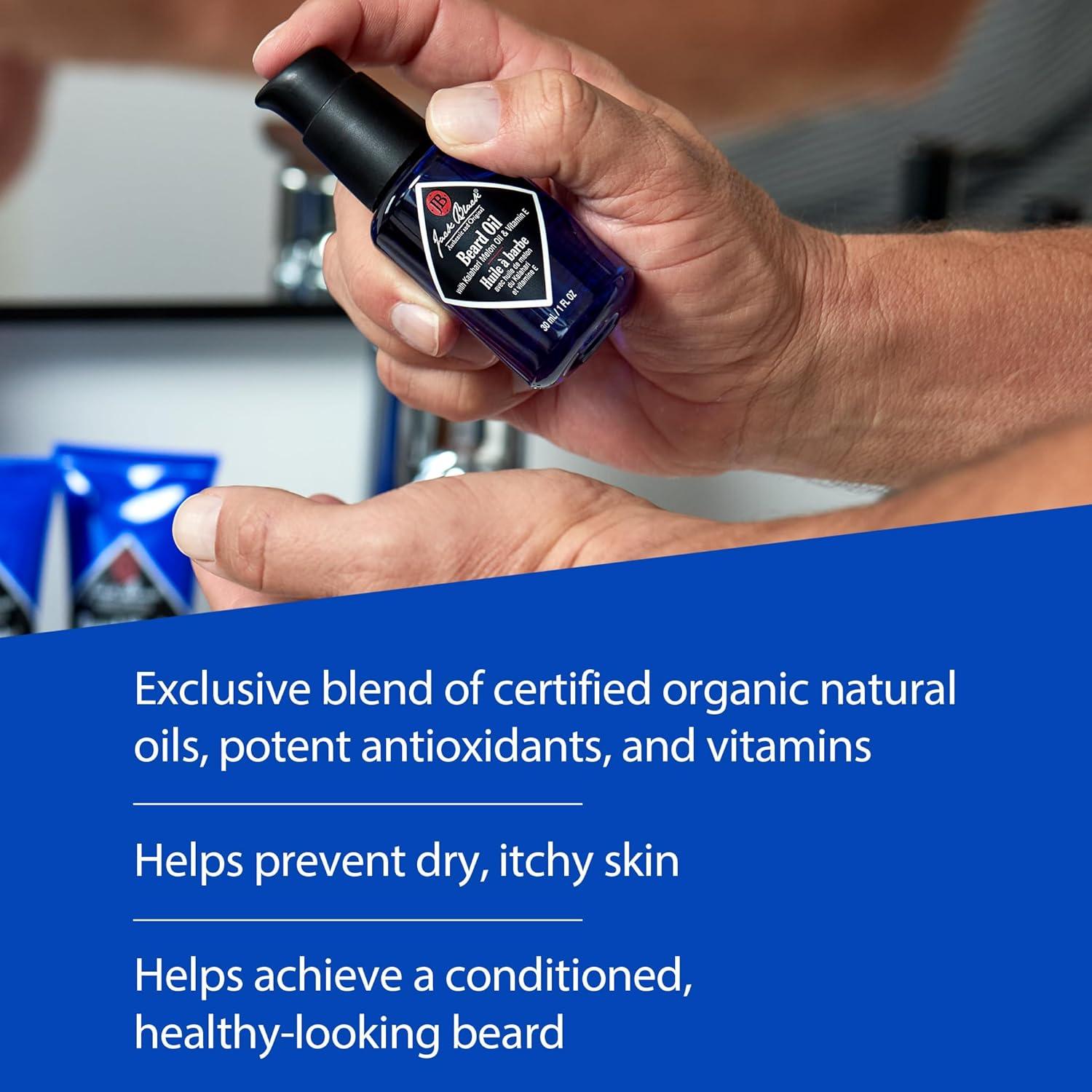 Aceite para Barba Jack Black 9,5cm 0,09kg Cuidado Masculino