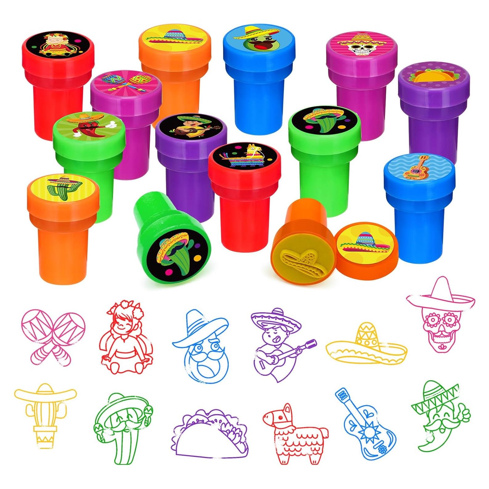 24 Sellos Mexicanos para Niños Fiesta Cinco de Mayo