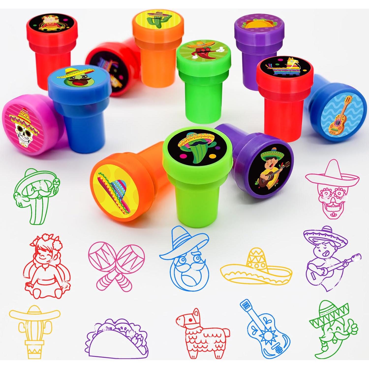 24 Sellos Mexicanos para Niños Fiesta Cinco de Mayo