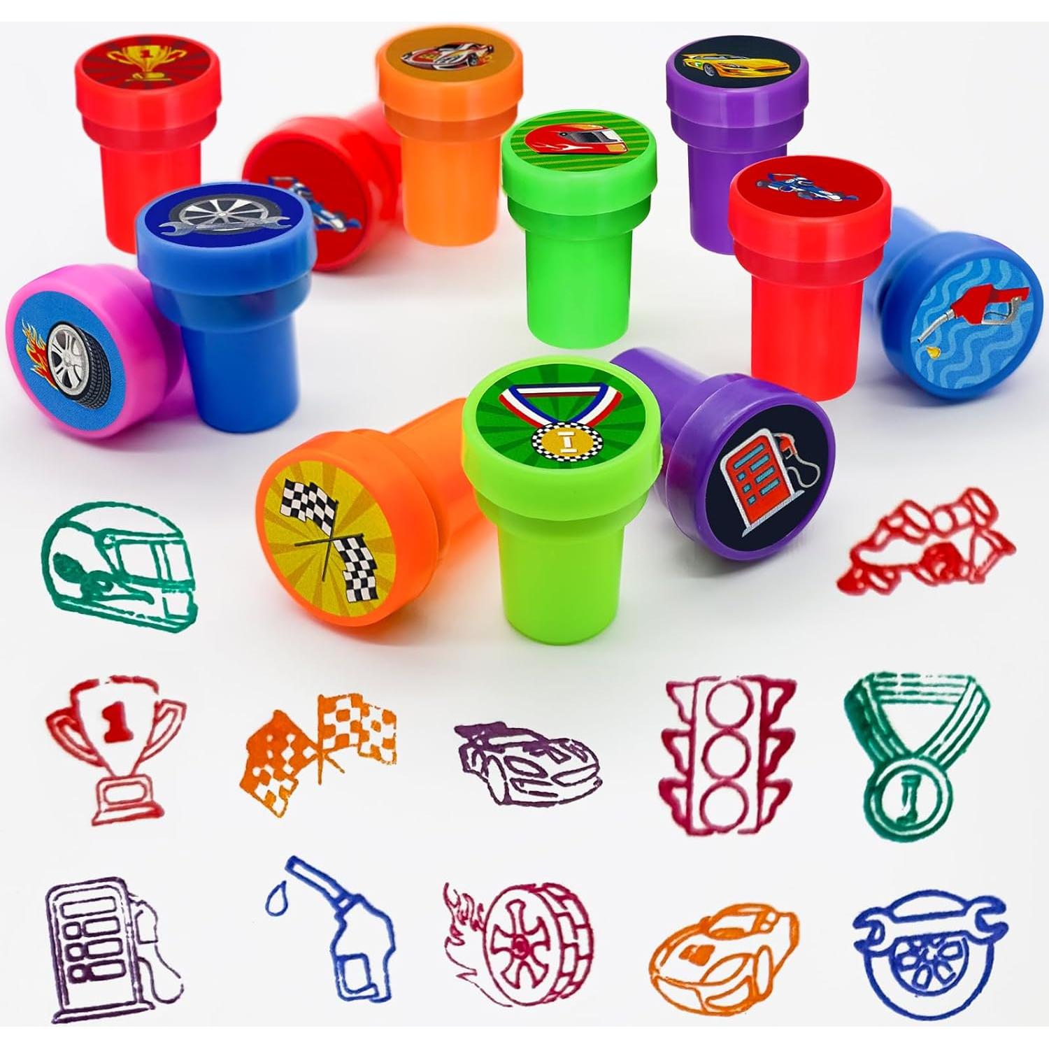 Sellos de Coche de Carreras Cinrobiye 24 Pcs para Niños