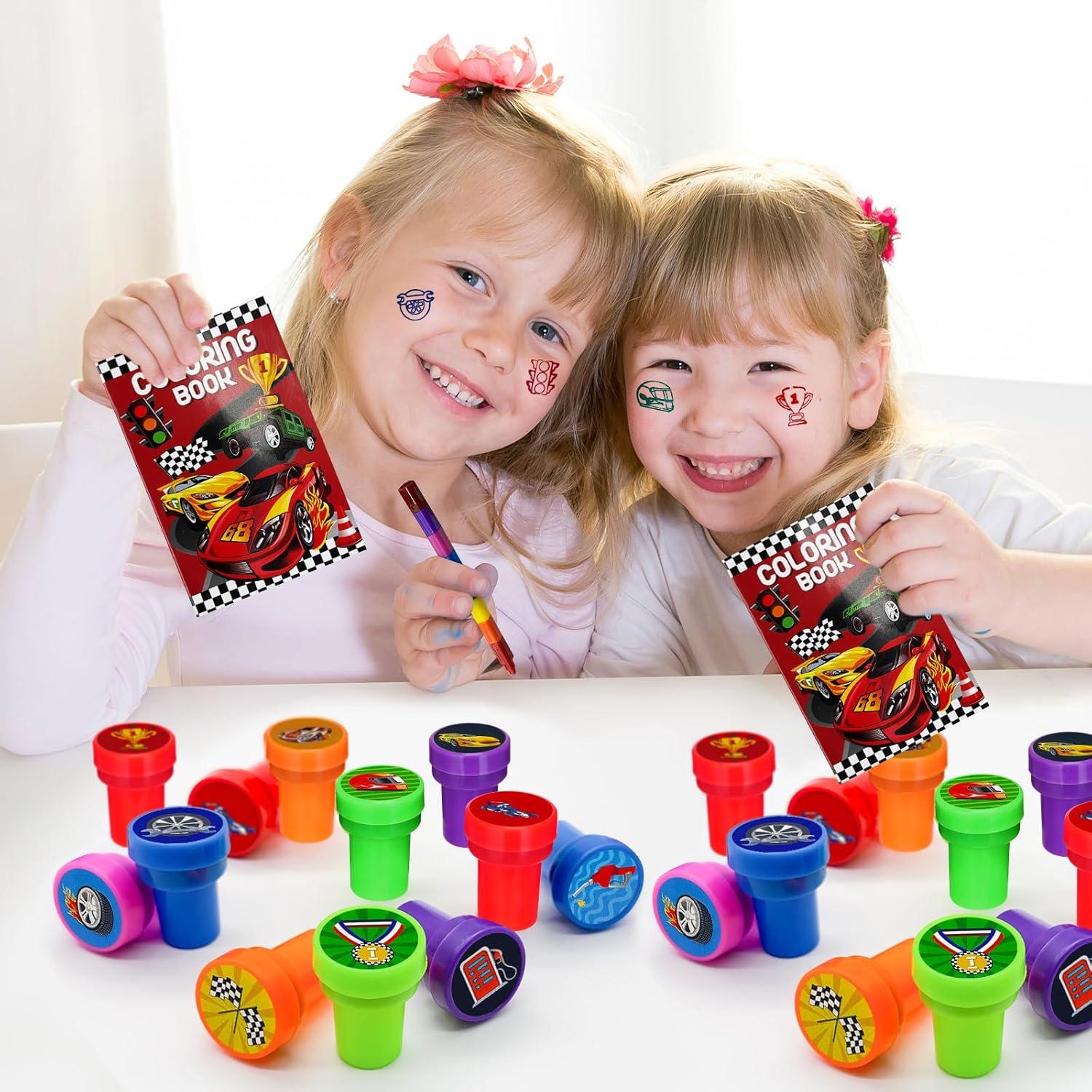 Sellos de Coche de Carreras Cinrobiye 24 Pcs para Niños