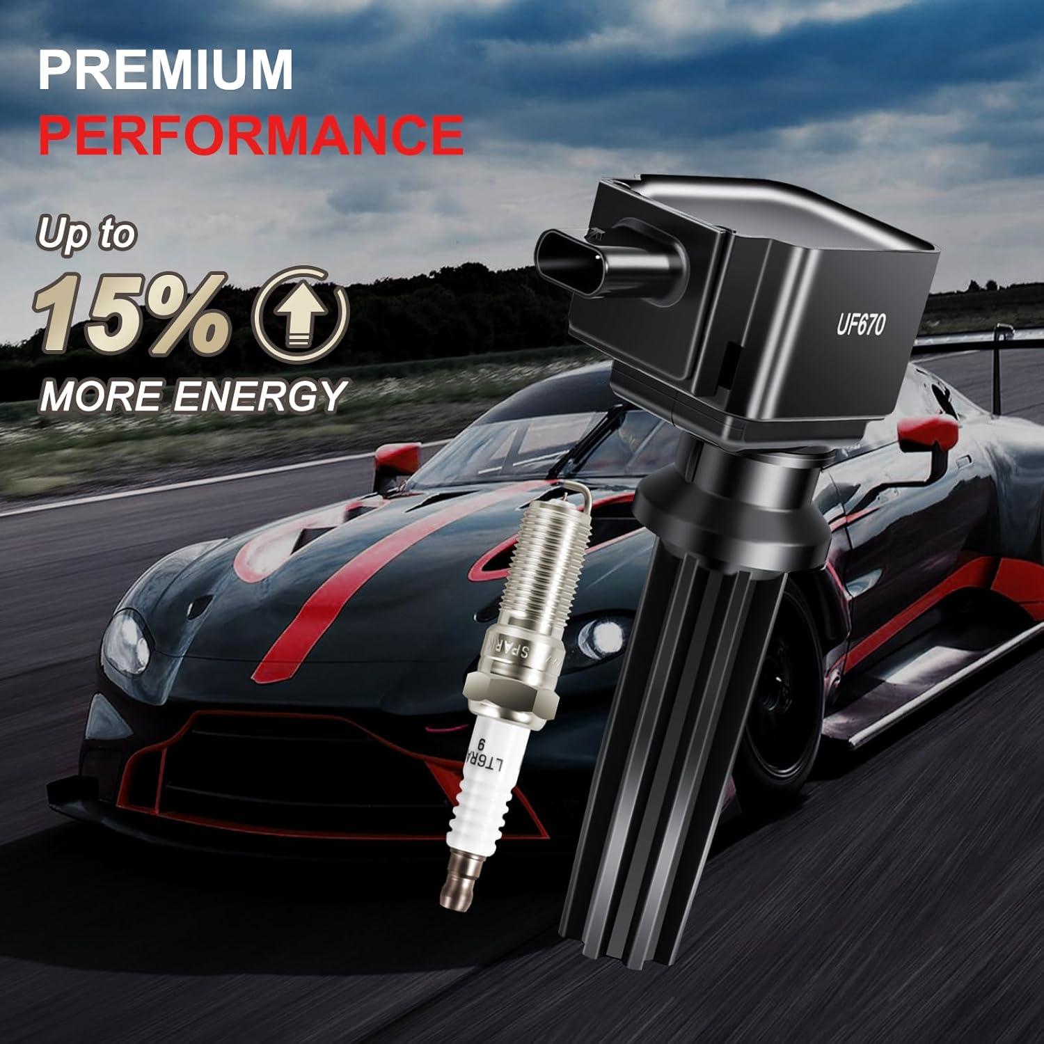 Bobinas de Encendido y Bujías de Iridio GPMMWPG UF670 - Juego de 4