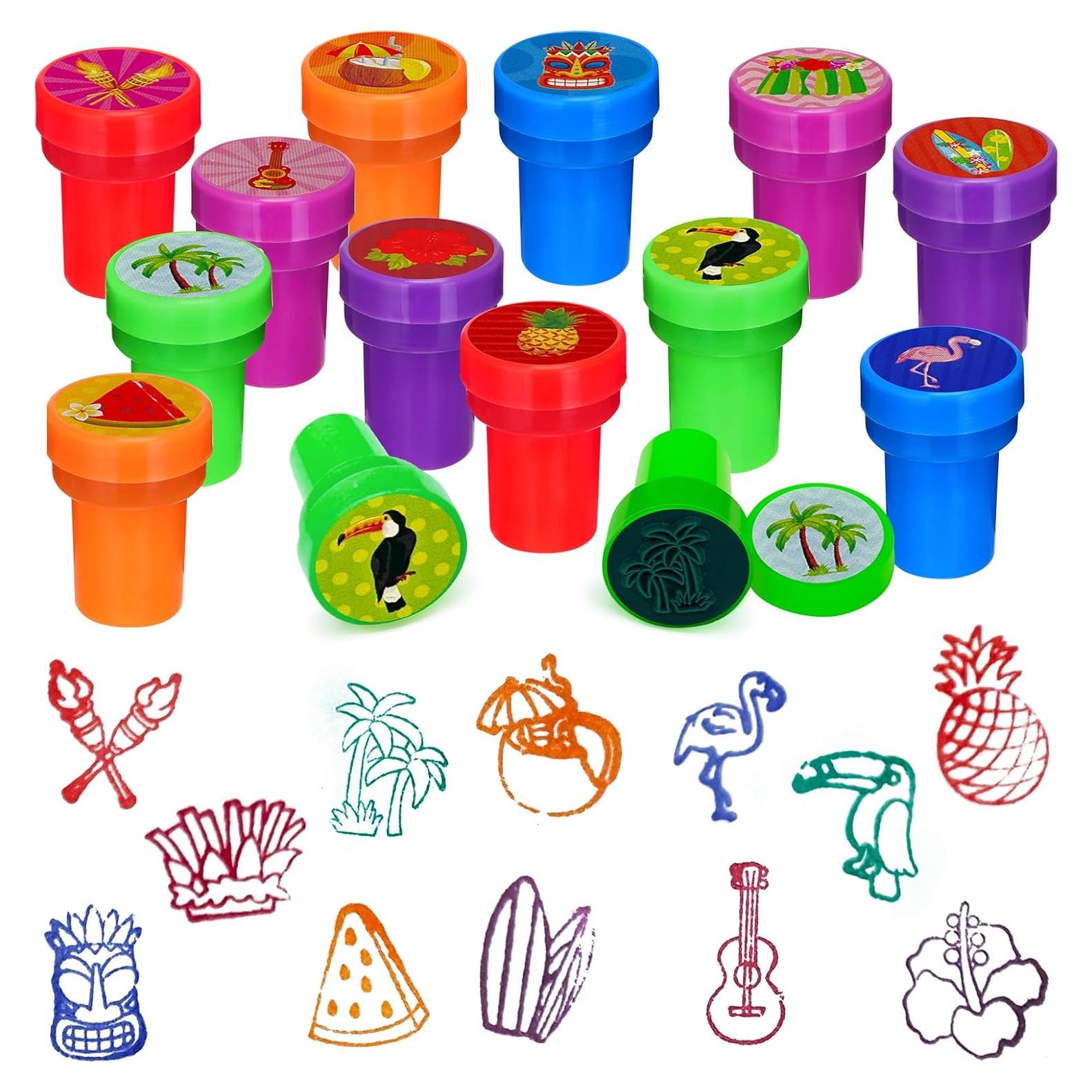 Sellos Luau Hawaiano 24 Pcs Cinrobiye para Fiesta Tropical