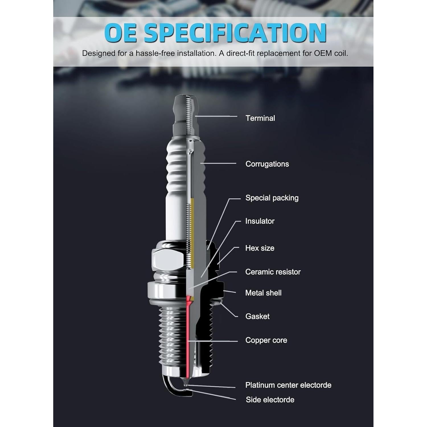 Juego de 6 Bobinas de Encendido TAUTOY UF553 para Ford y Lincoln