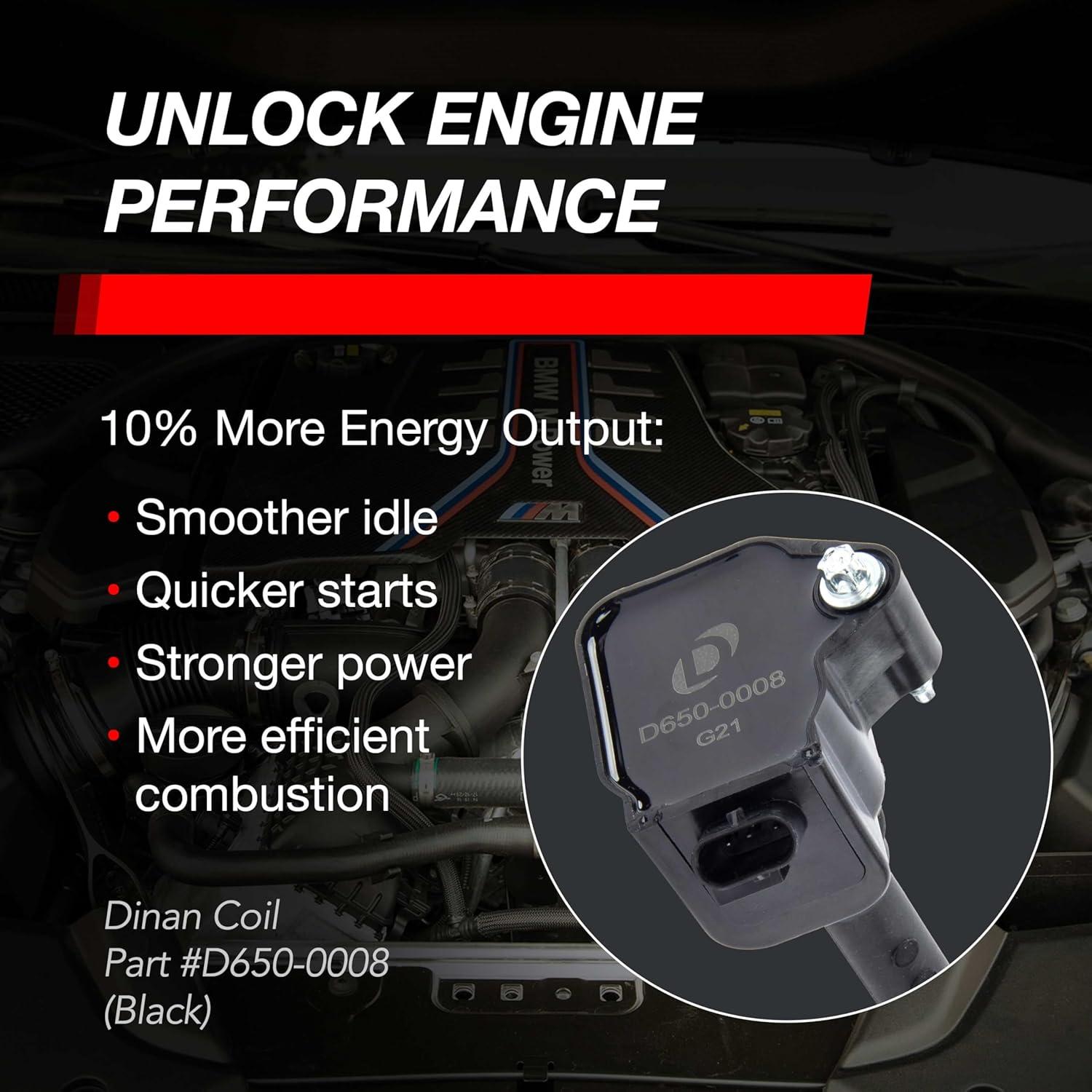 Bobina de Encendido Dinan D650-0008 Negra para BMW Series B y S