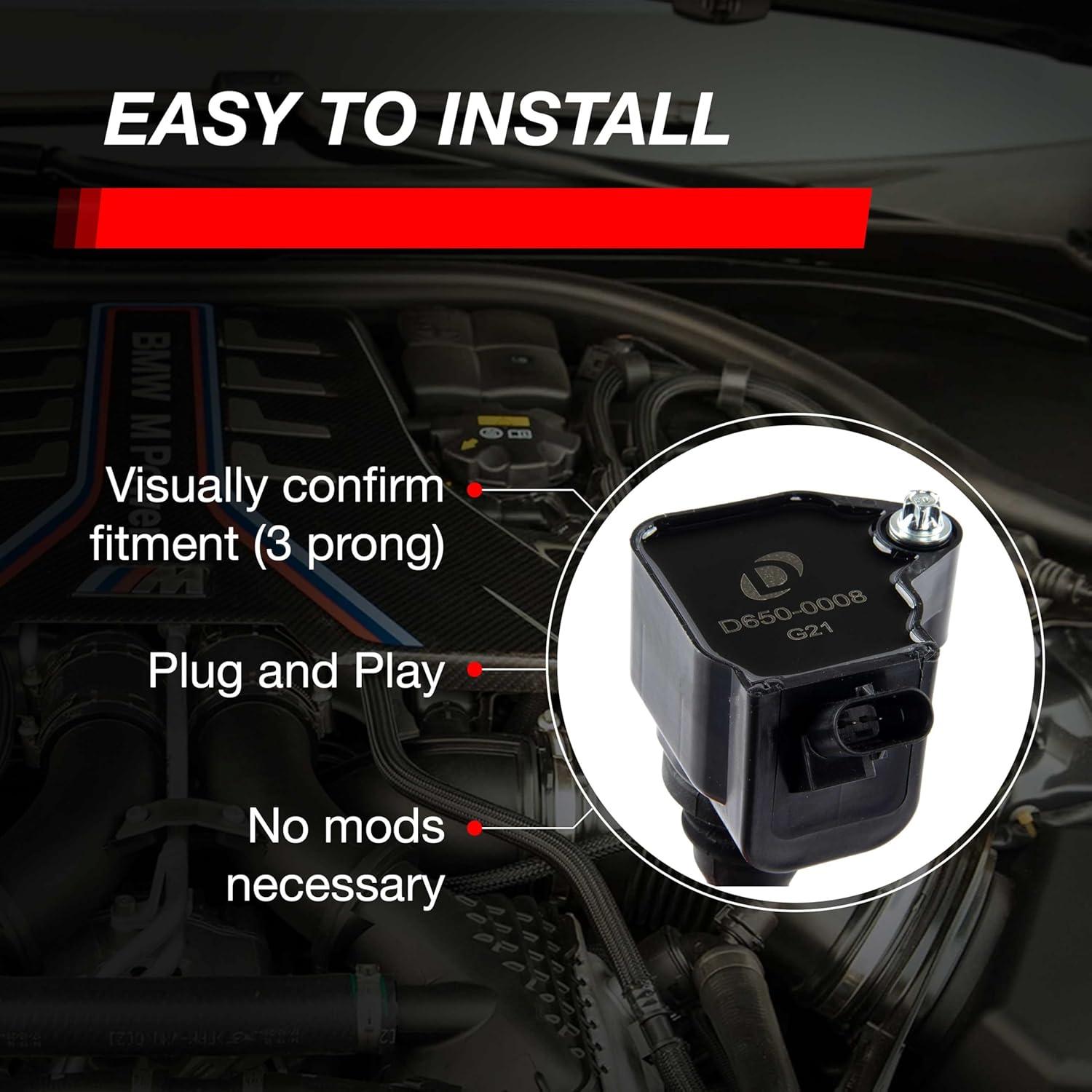 Bobina de Encendido Dinan D650-0008 Negra para BMW Series B y S