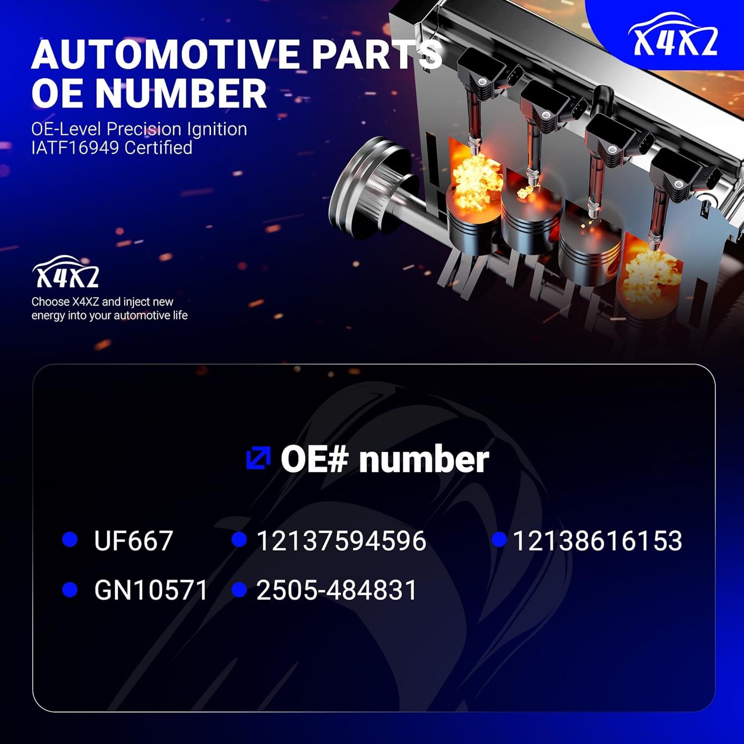 Bobinas de Encendido X4XZ UF667 6pcs para BMW 1-7 Serie