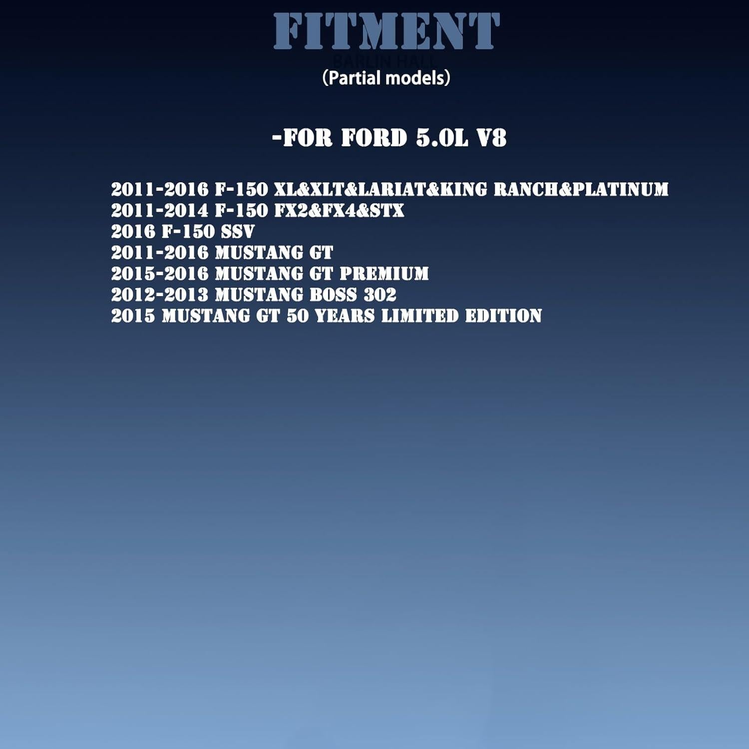 Kit Bobinas de Encendido y Bujías Iridio Barlin Hall 8Pcs Ford V8 5.0L