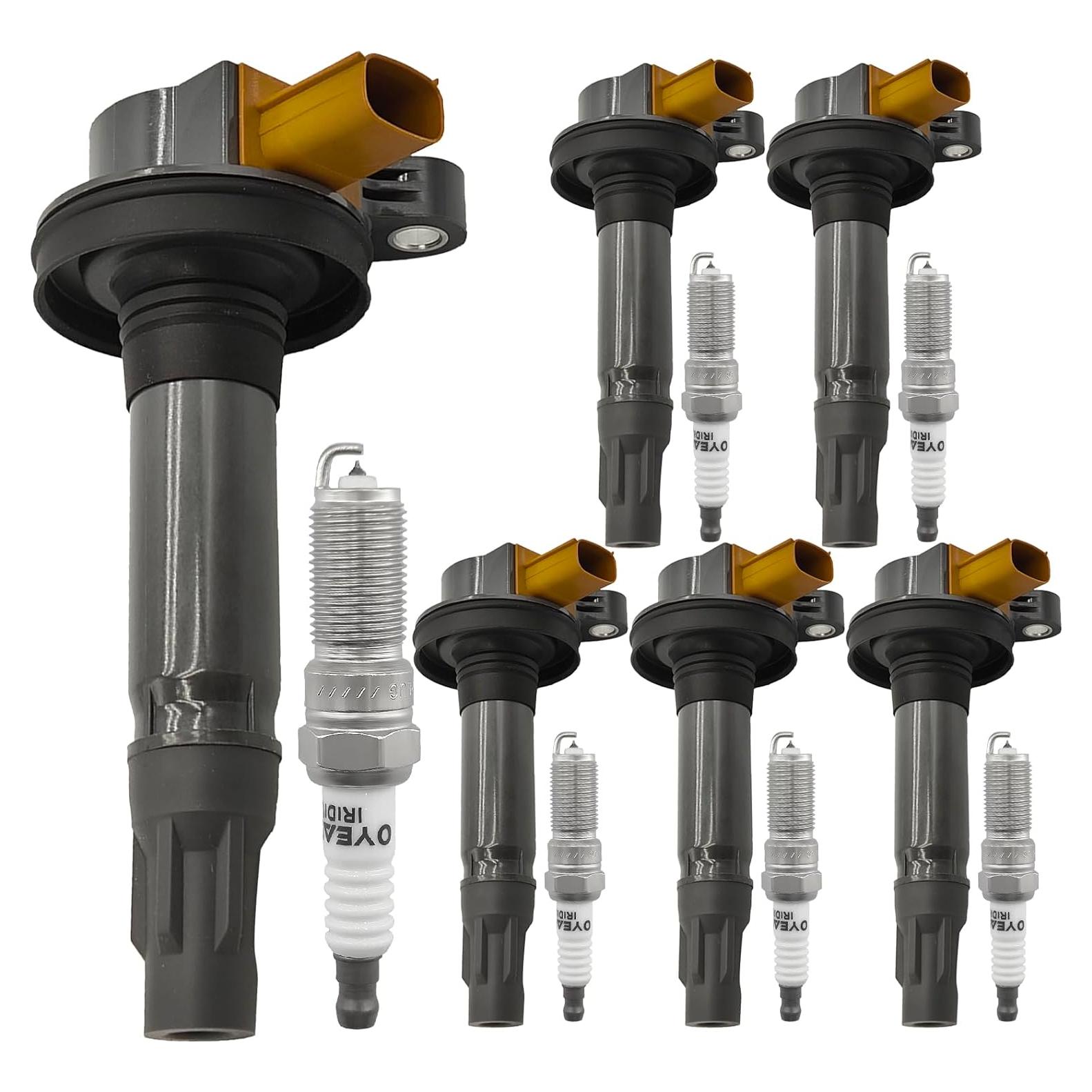 Juego de Bobinas de Encendido y Bujías Iridio OYEAUTO V6 3.5L Turbo